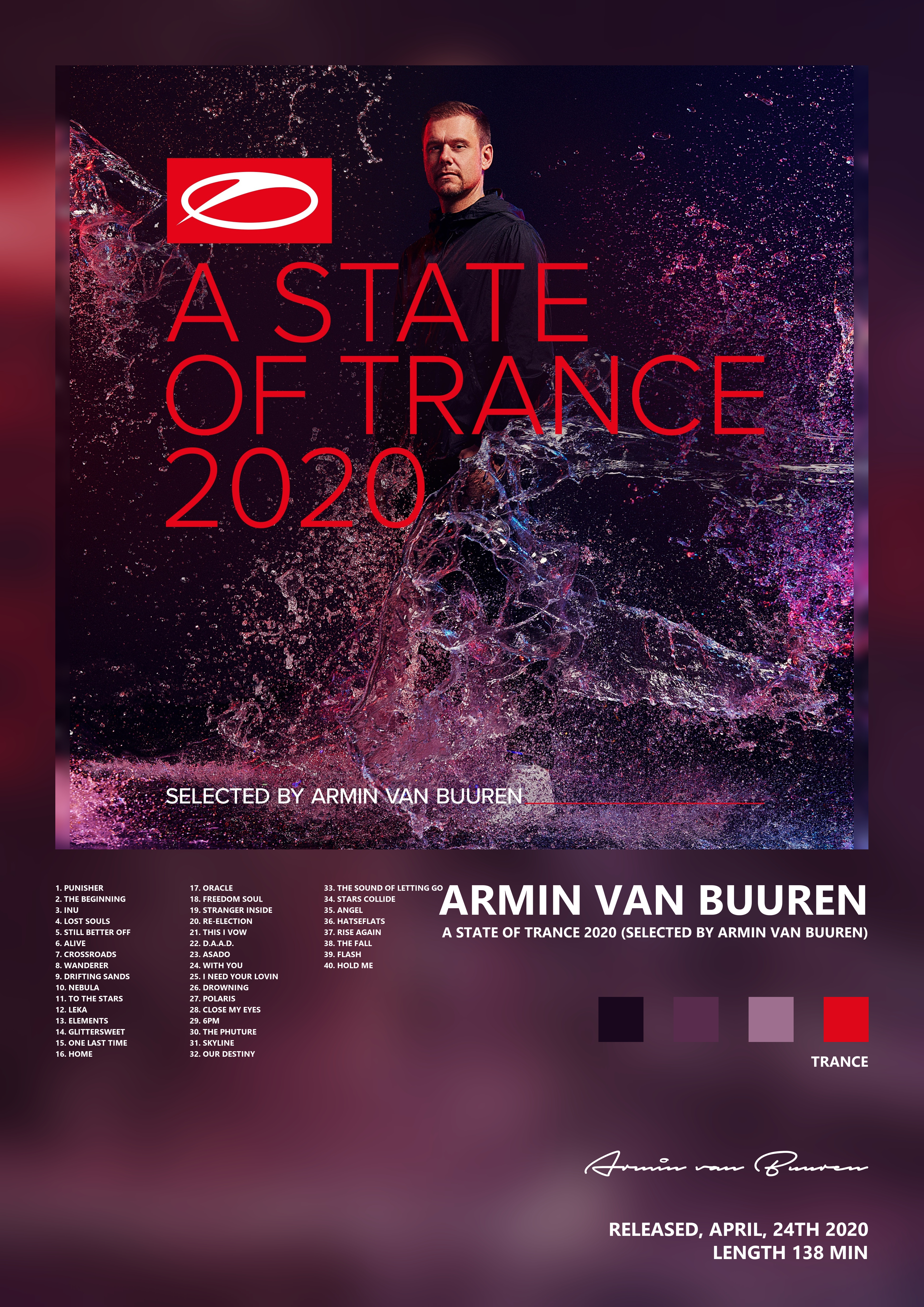 Music poster: Armin van Buuren - A State of Trance 2020 Selected by Armin van Buuren