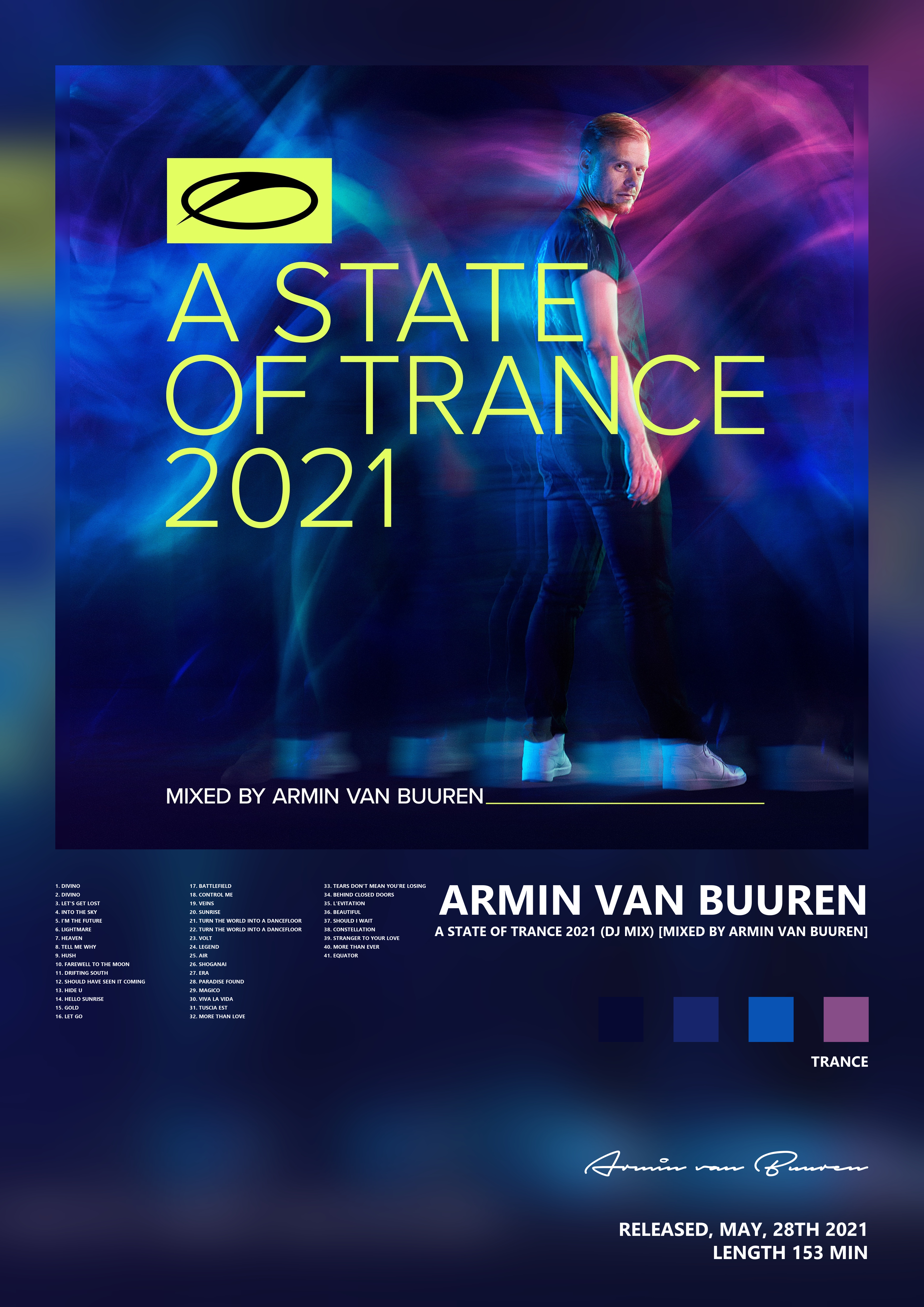 Music poster: Armin van Buuren - A State of Trance 2021 DJ Mix Mixed by Armin van Buuren