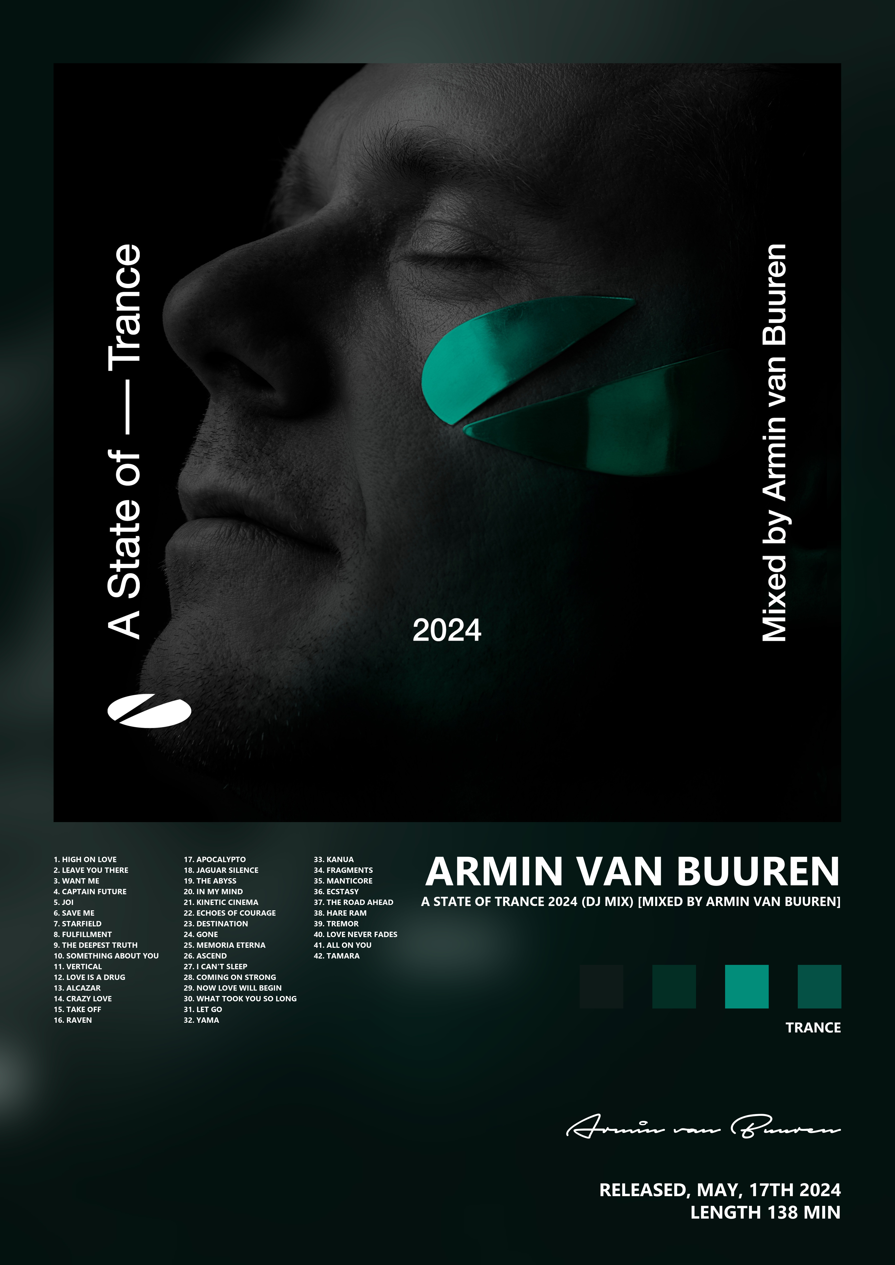 Music poster: Armin van Buuren - A State of Trance 2024 DJ Mix Mixed by Armin van Buuren