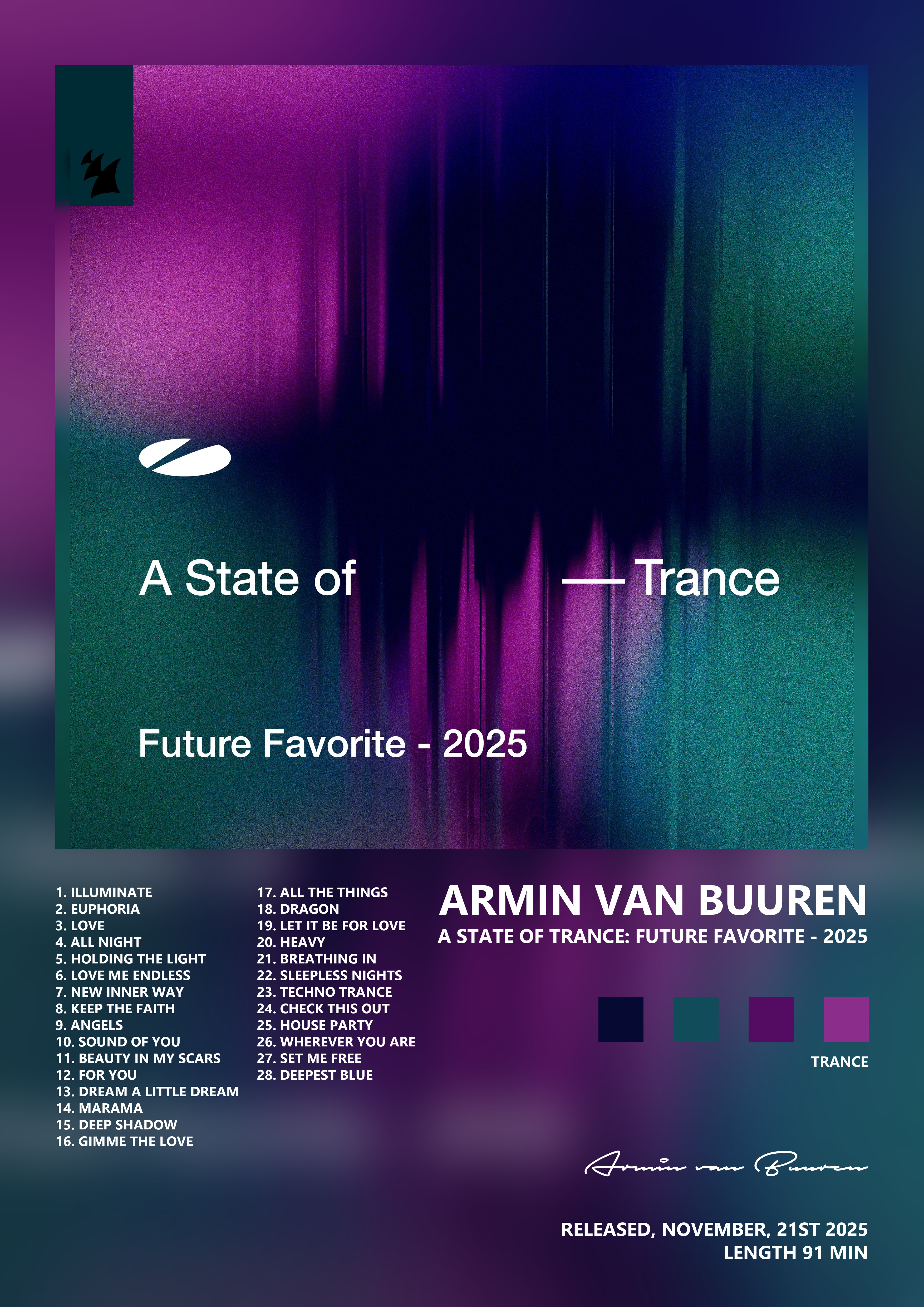 Music poster: Armin van Buuren - A State of Trance Future Favorite - 2025