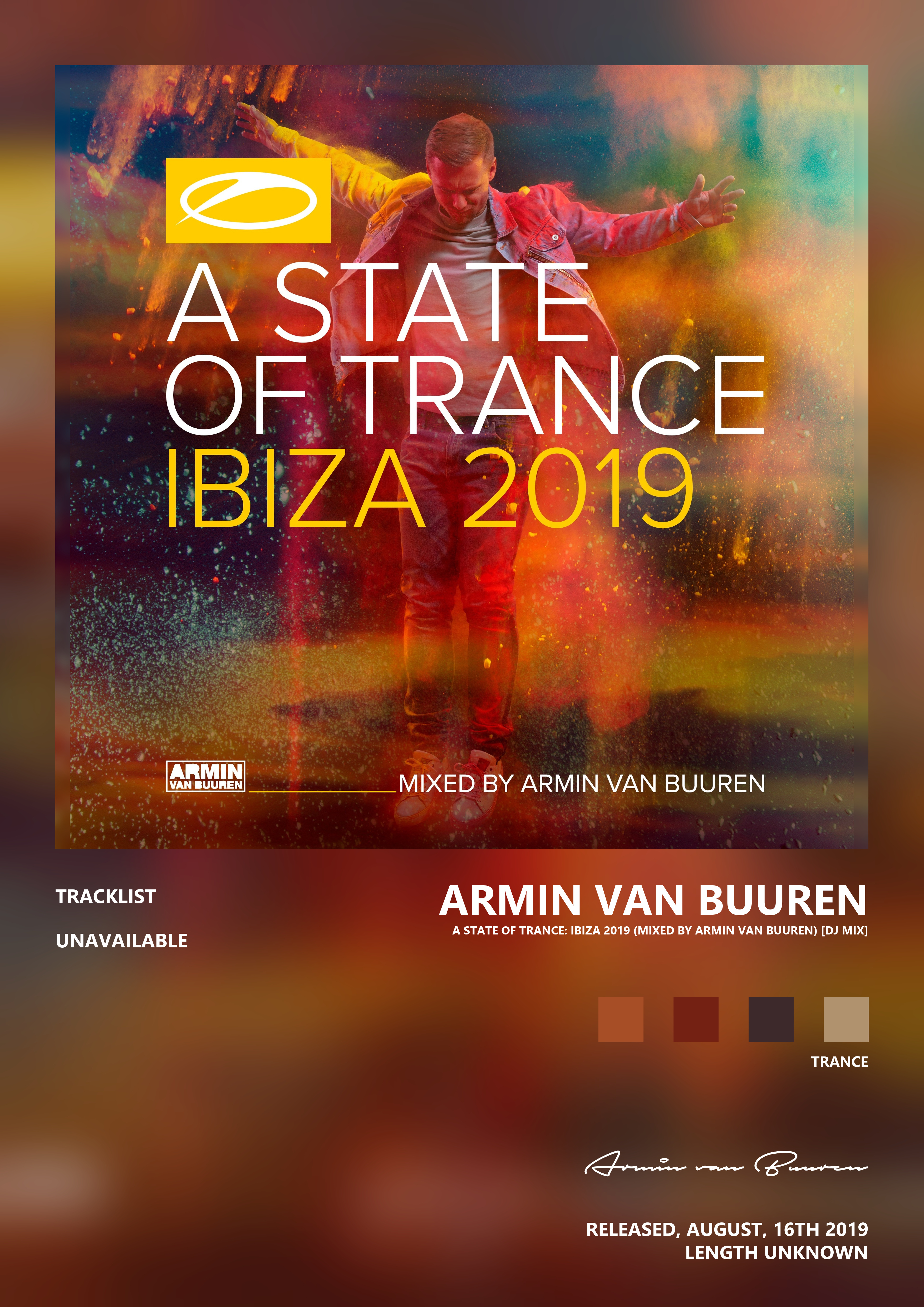 Music poster: Armin van Buuren - A State of Trance Ibiza 2019 Mixed by Armin Van Buuren DJ Mix