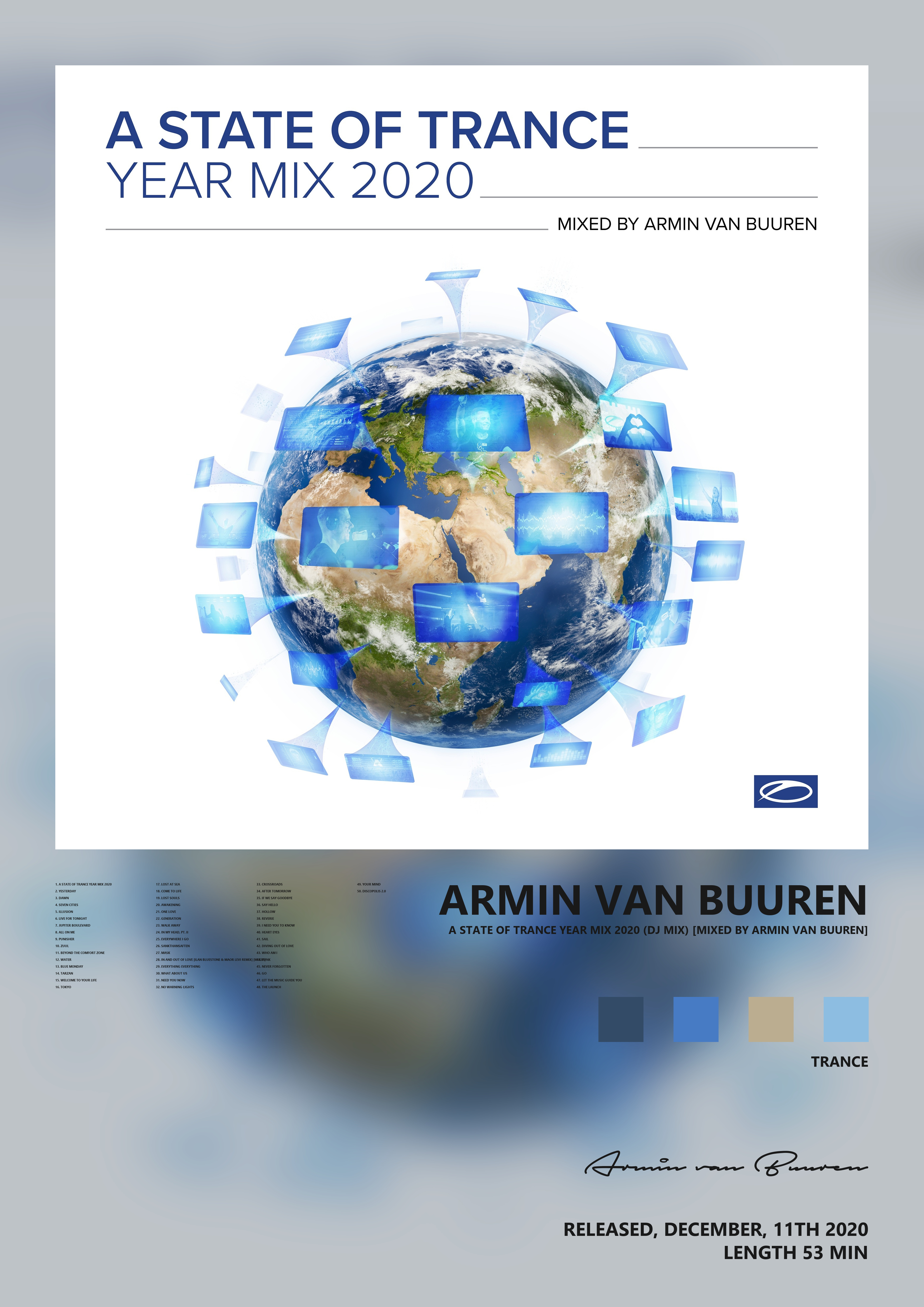 Music poster: Armin van Buuren - A State of Trance Year Mix 2020 DJ Mix Mixed by Armin van Buuren