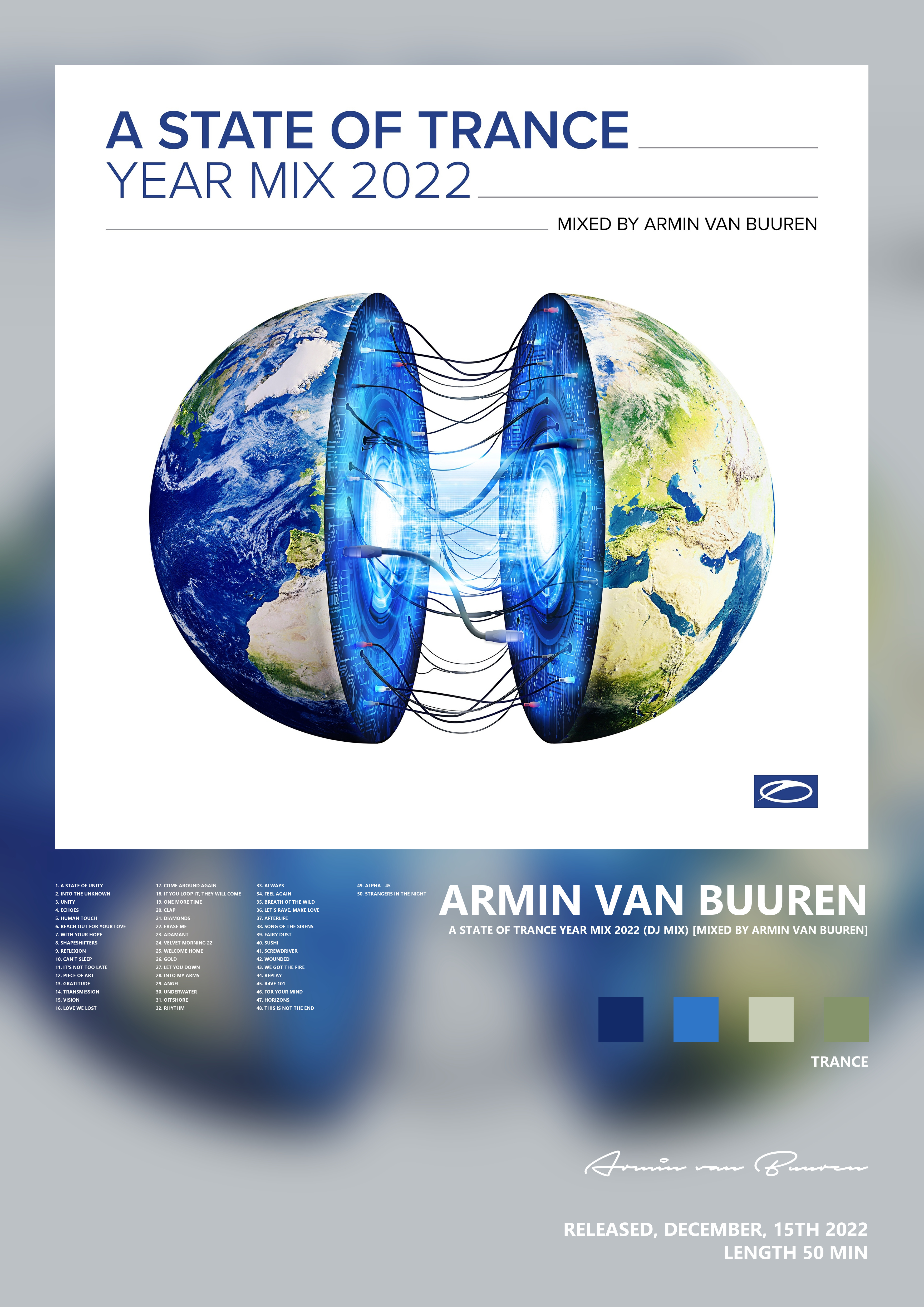 Music poster: Armin van Buuren - A State of Trance Year Mix 2022 DJ Mix Mixed by Armin Van Buuren