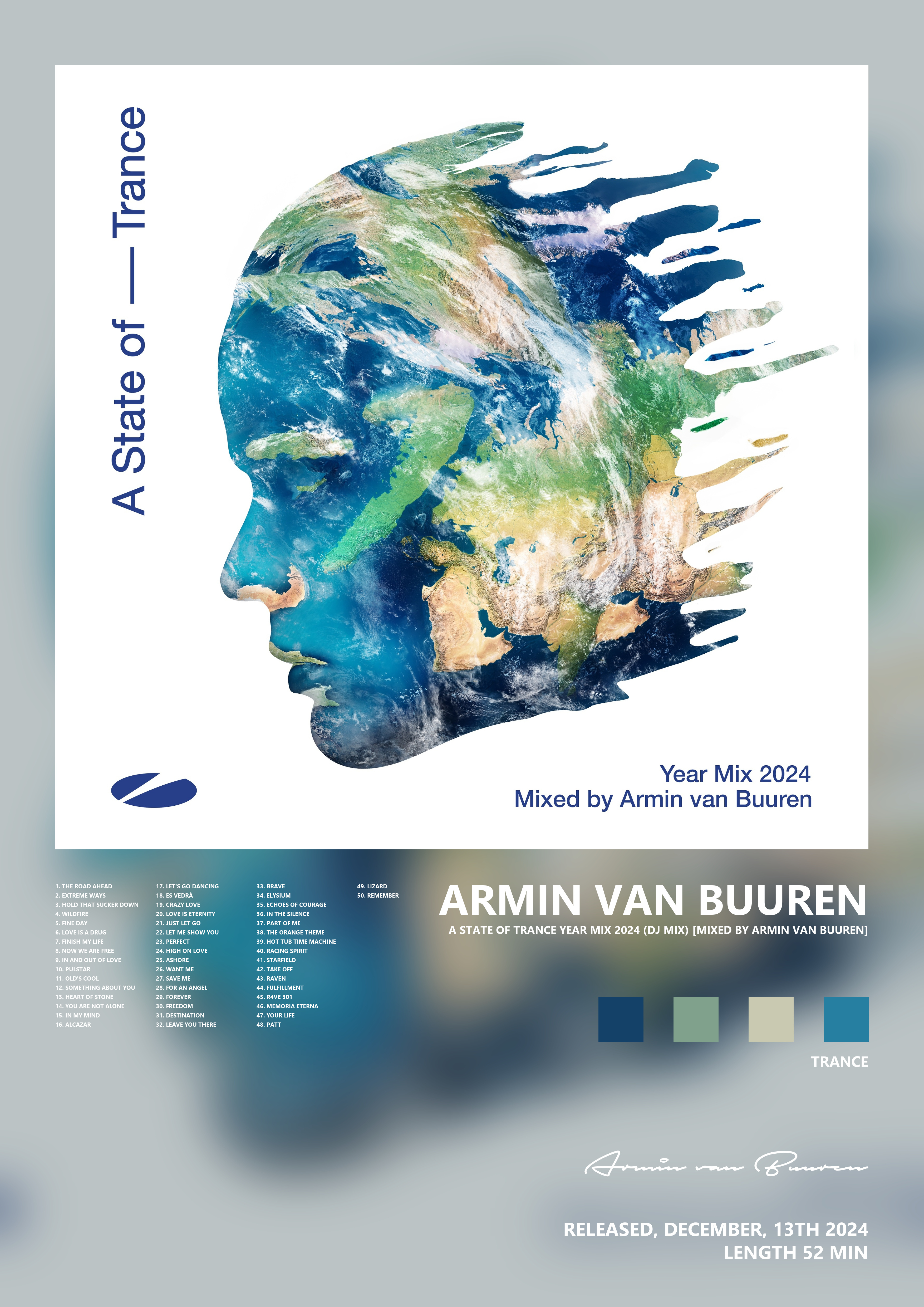 Music poster: Armin van Buuren - A State of Trance Year Mix 2024 DJ Mix Mixed by Armin Van Buuren