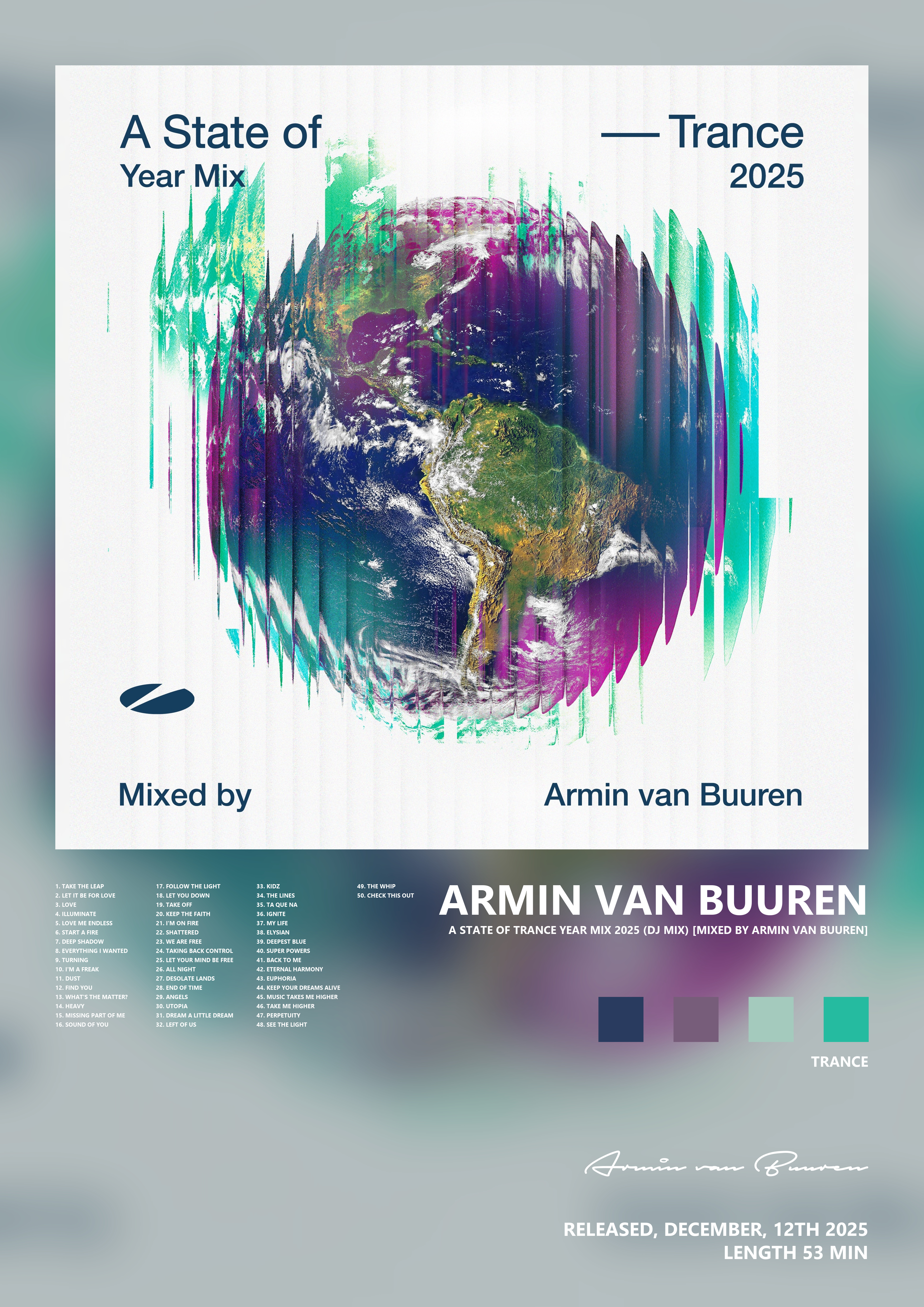 Music poster: Armin van Buuren - A State of Trance Year Mix 2025 DJ Mix Mixed by Armin Van Buuren