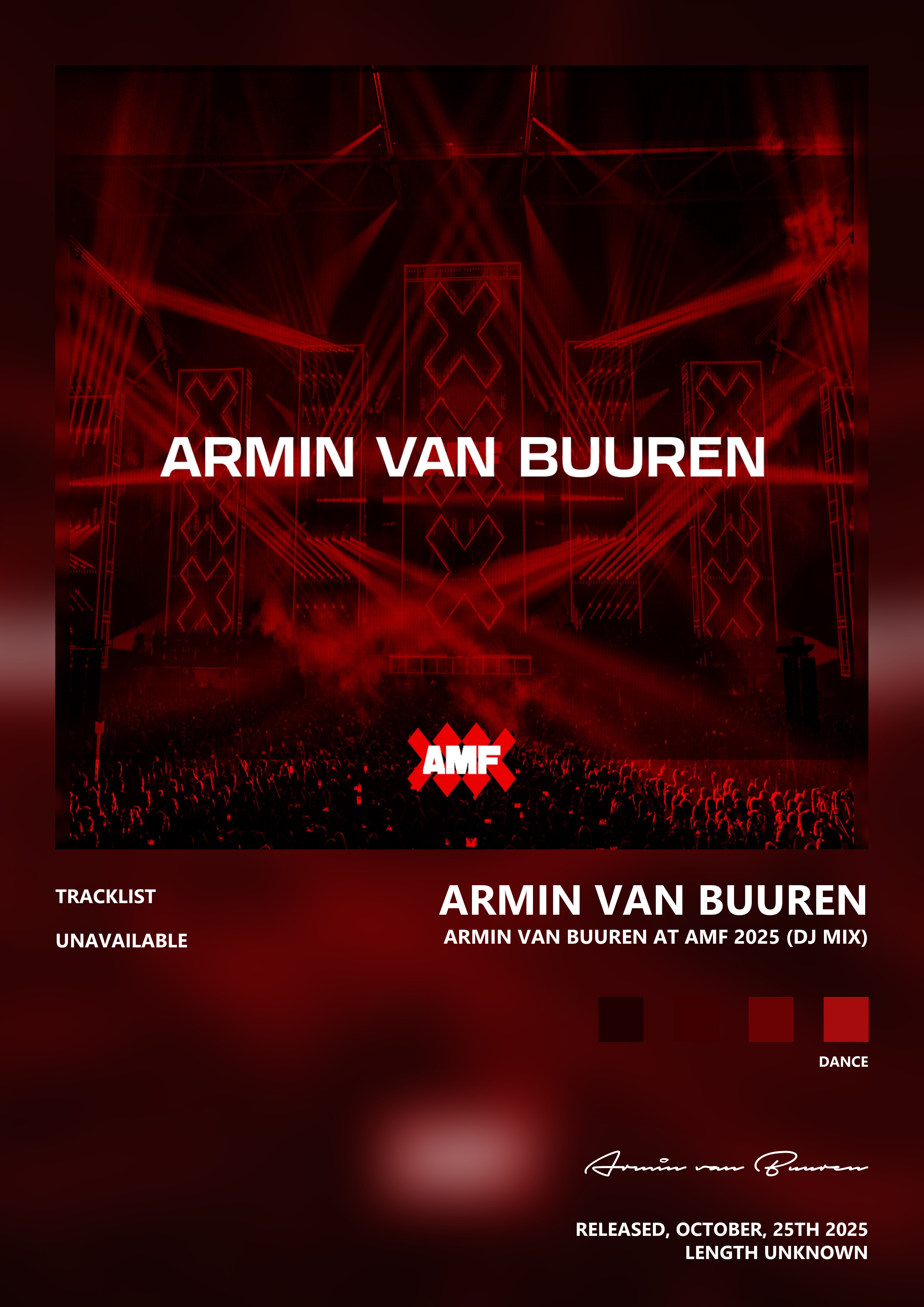 Music poster: Armin van Buuren - Armin van Buuren at AMF 2025 DJ Mix