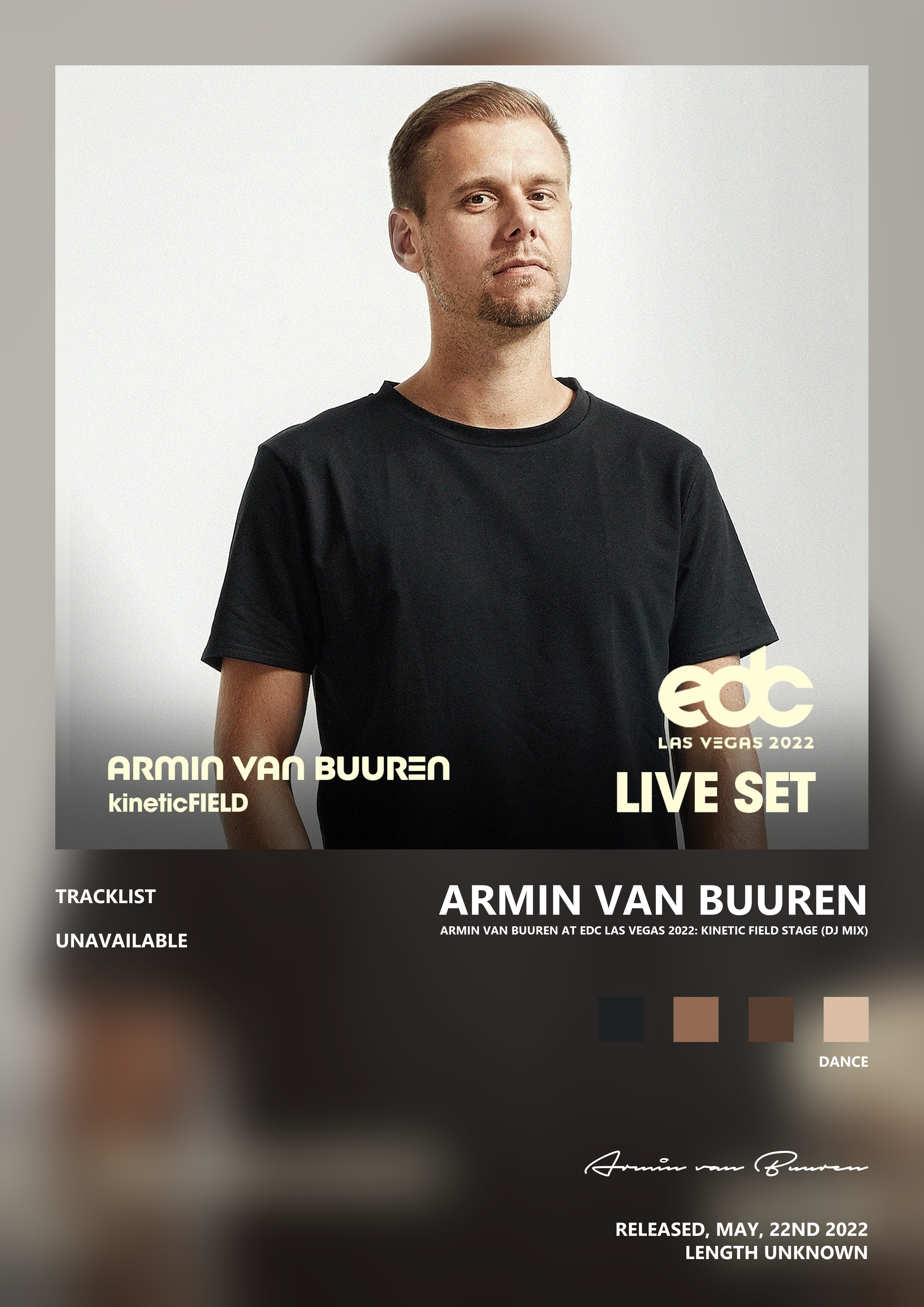 Music poster: Armin van Buuren - Armin van Buuren at EDC Las Vegas 2022 Kinetic Field Stage DJ Mix