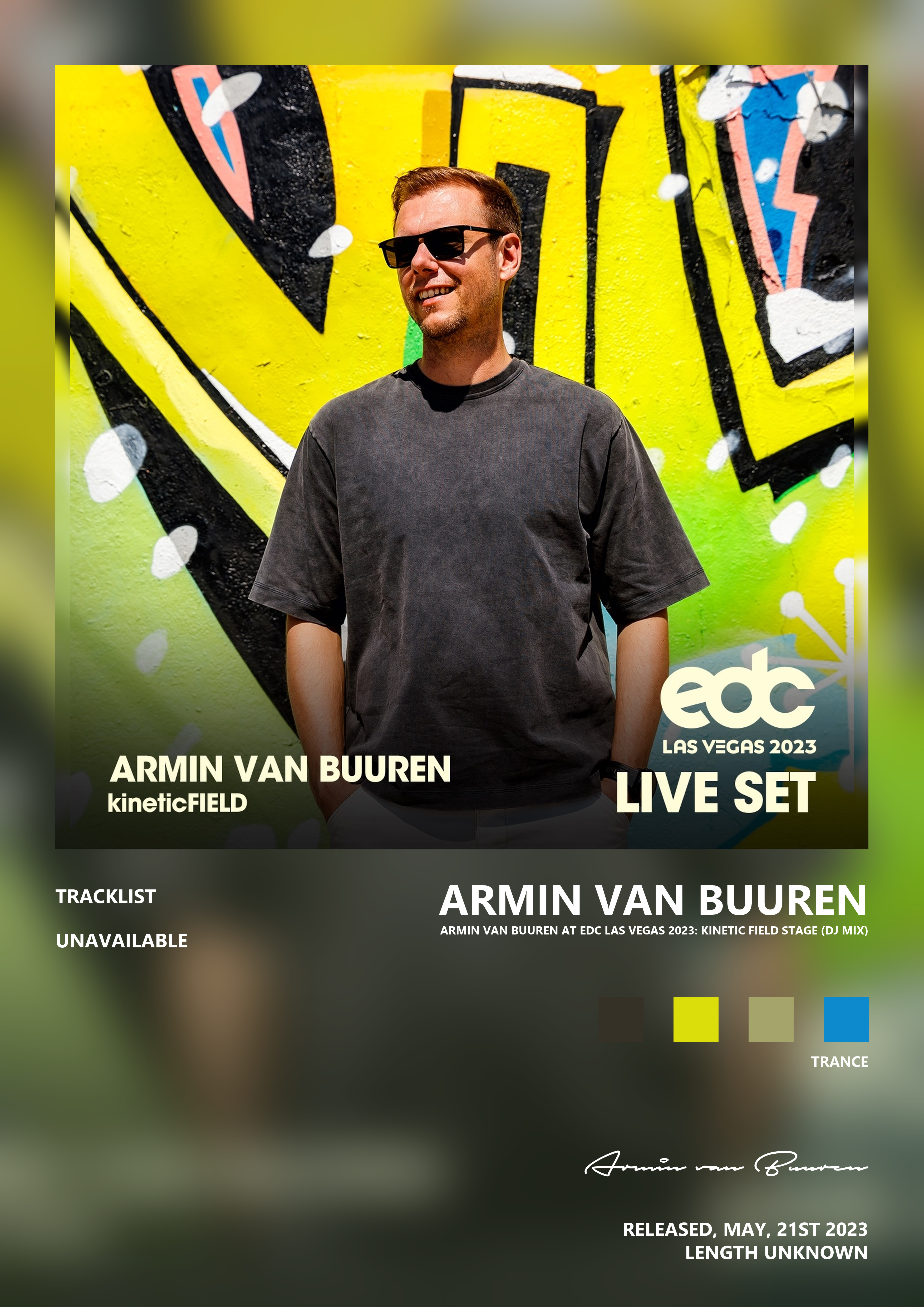 Music poster: Armin van Buuren - Armin van Buuren at EDC Las Vegas 2023 Kinetic Field Stage DJ Mix