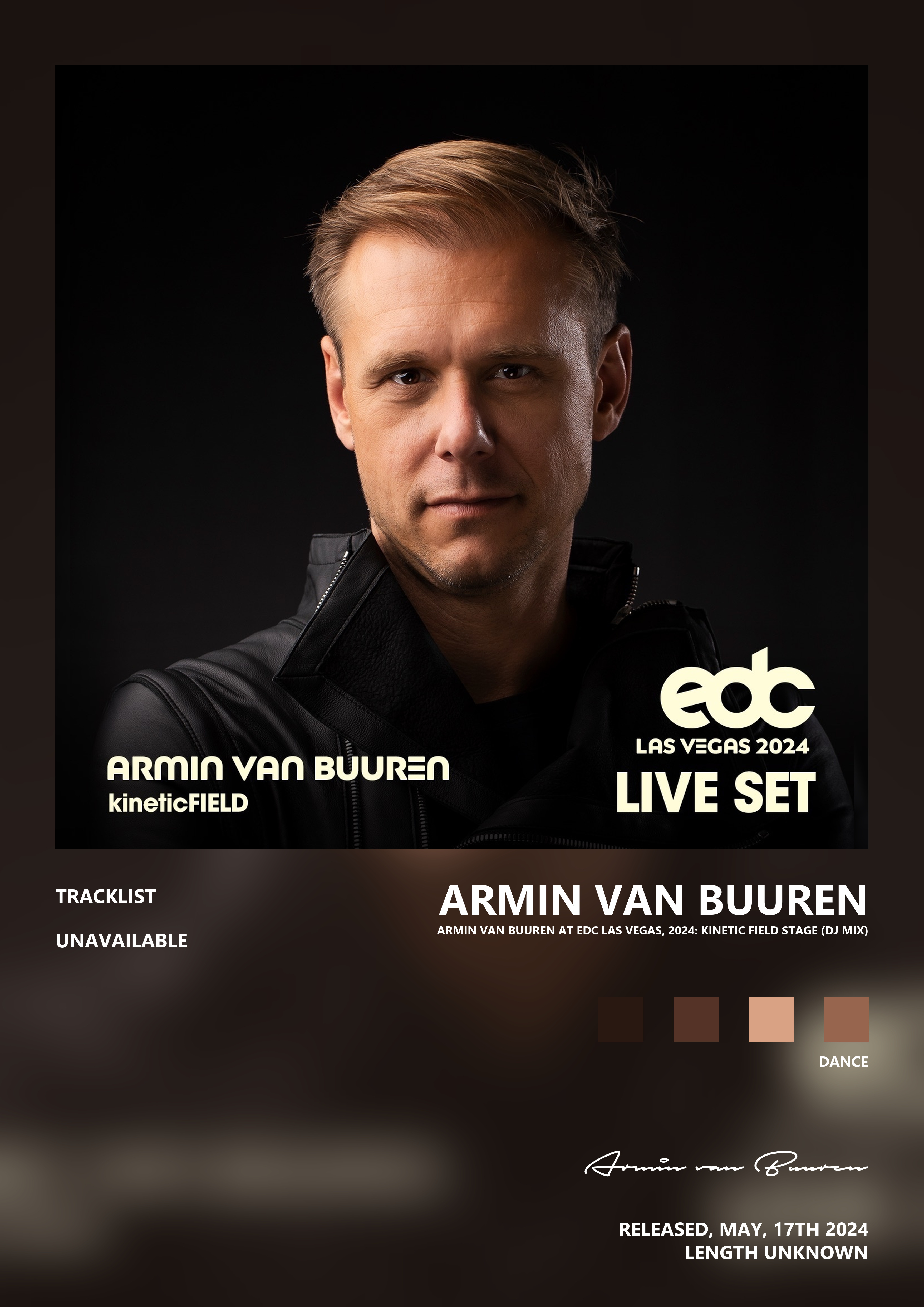 Music poster: Armin van Buuren - Armin van Buuren at EDC Las Vegas 2024 Kinetic Field Stage DJ Mix