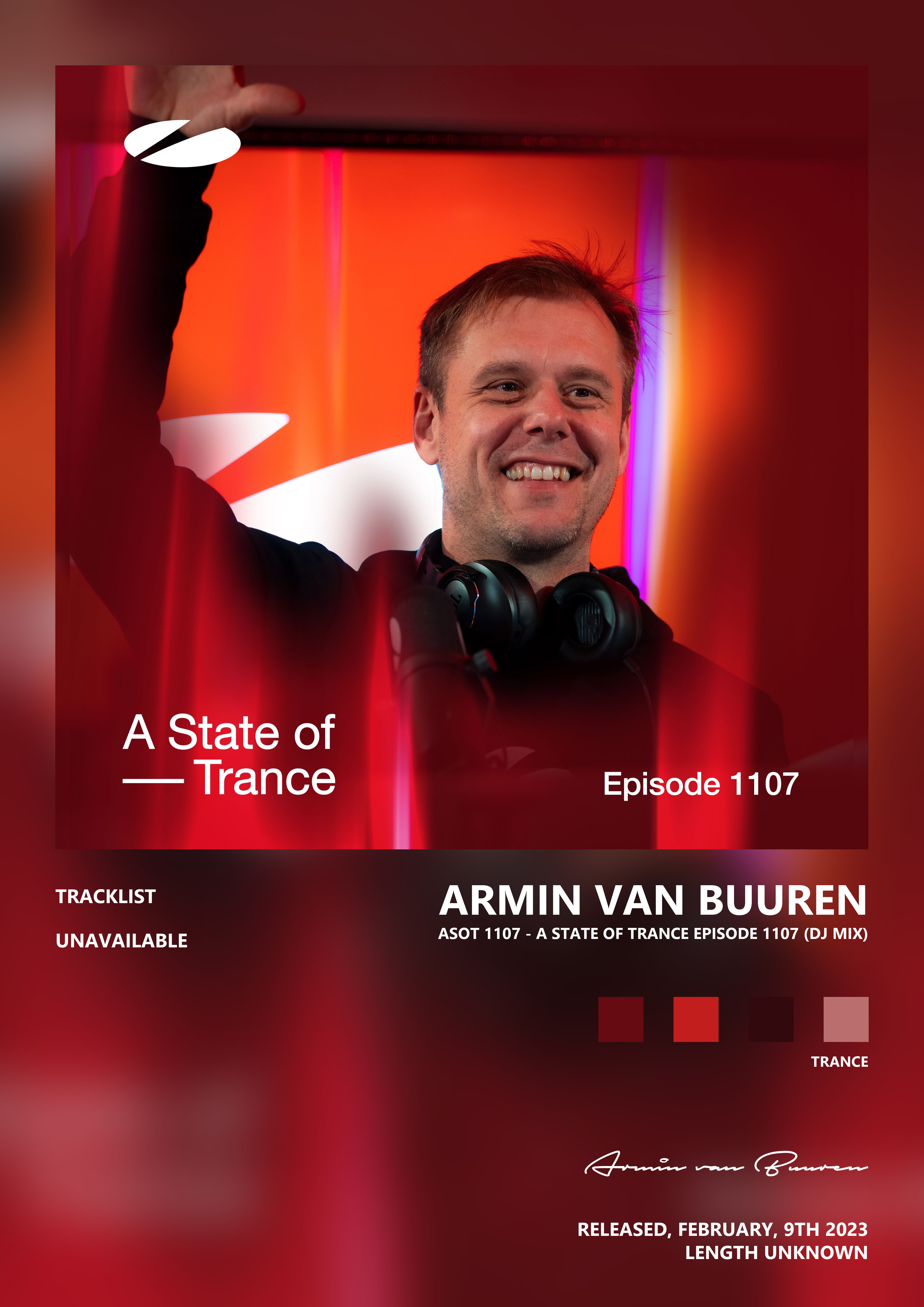 Music poster: Armin van Buuren - Asot 1107 - A State of Trance Episode 1107 DJ Mix
