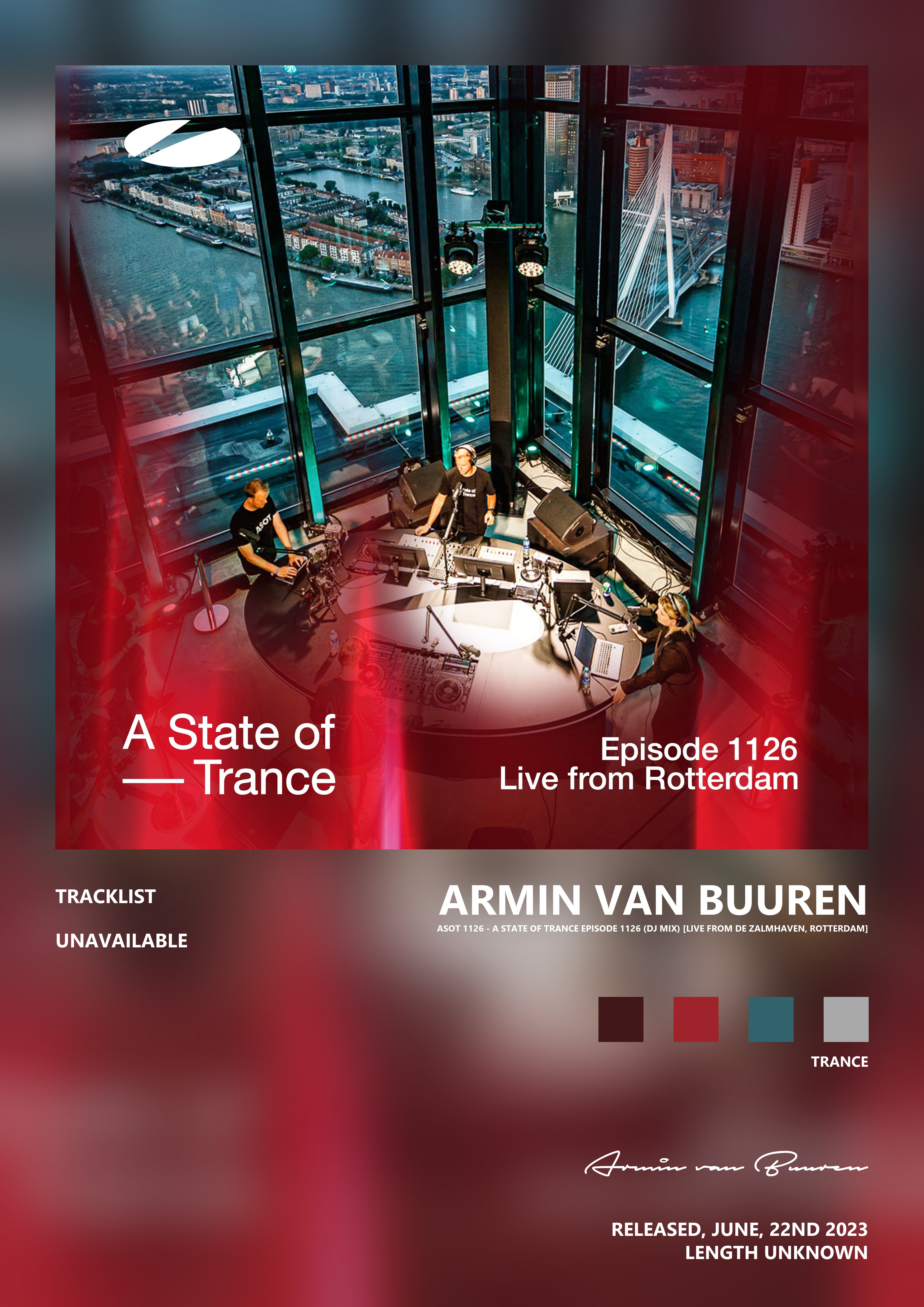 Music poster: Armin van Buuren - Asot 1126 - A State of Trance Episode 1126 DJ Mix Live from De Zalmhaven Rotterdam