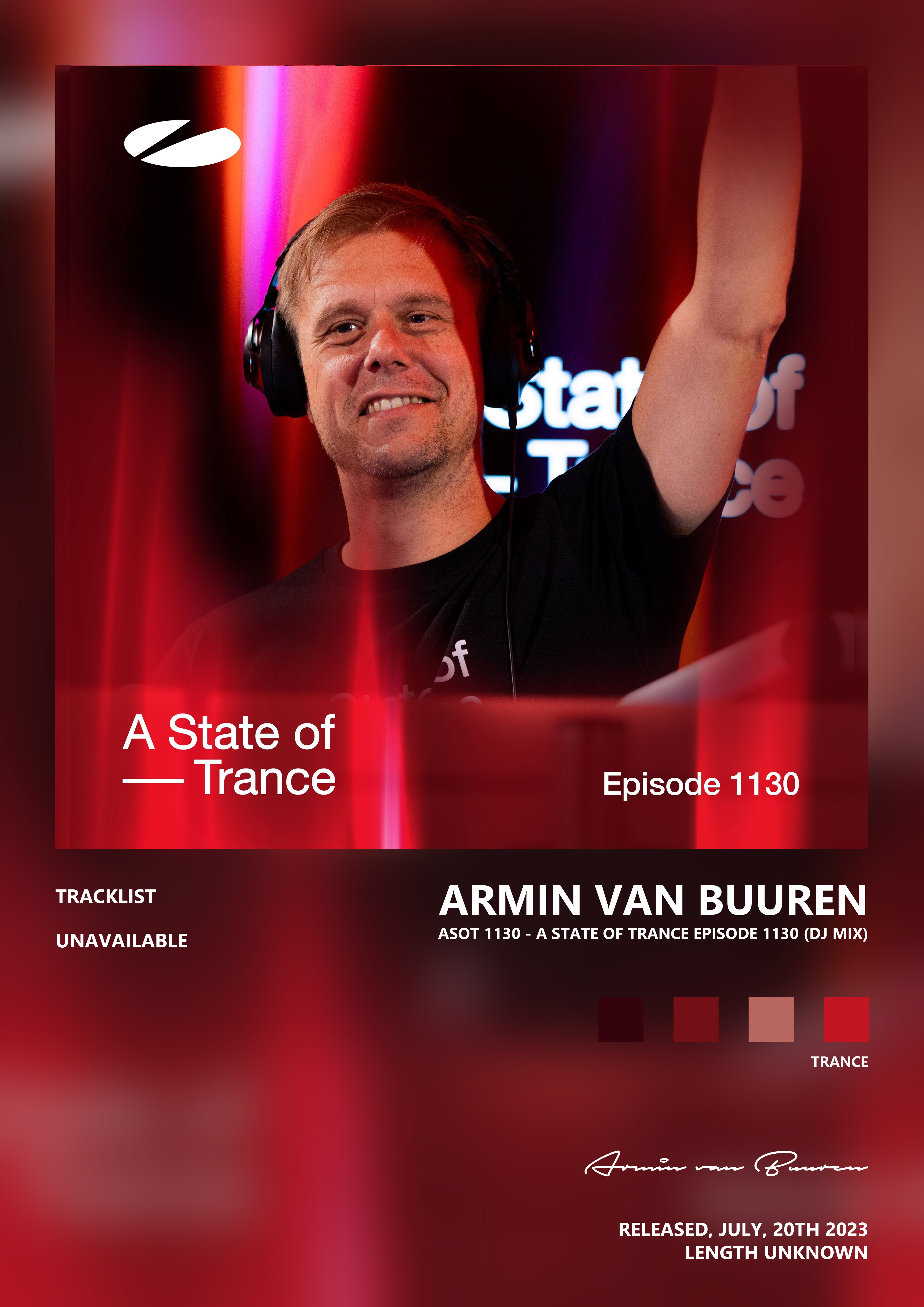 Music poster: Armin van Buuren - Asot 1130 - A State of Trance Episode 1130 DJ Mix