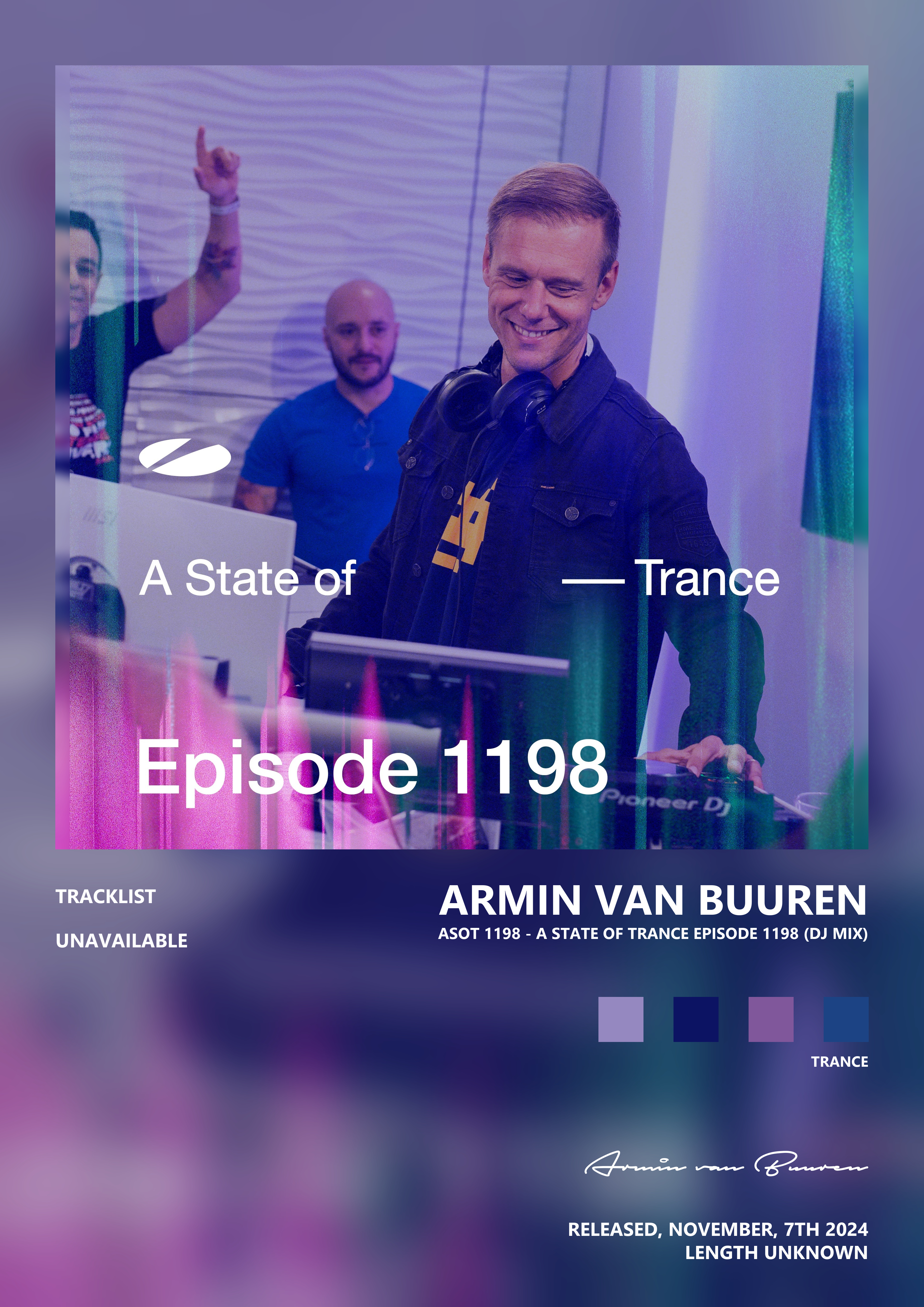 Music poster: Armin van Buuren - Asot 1198 - A State of Trance Episode 1198 DJ Mix