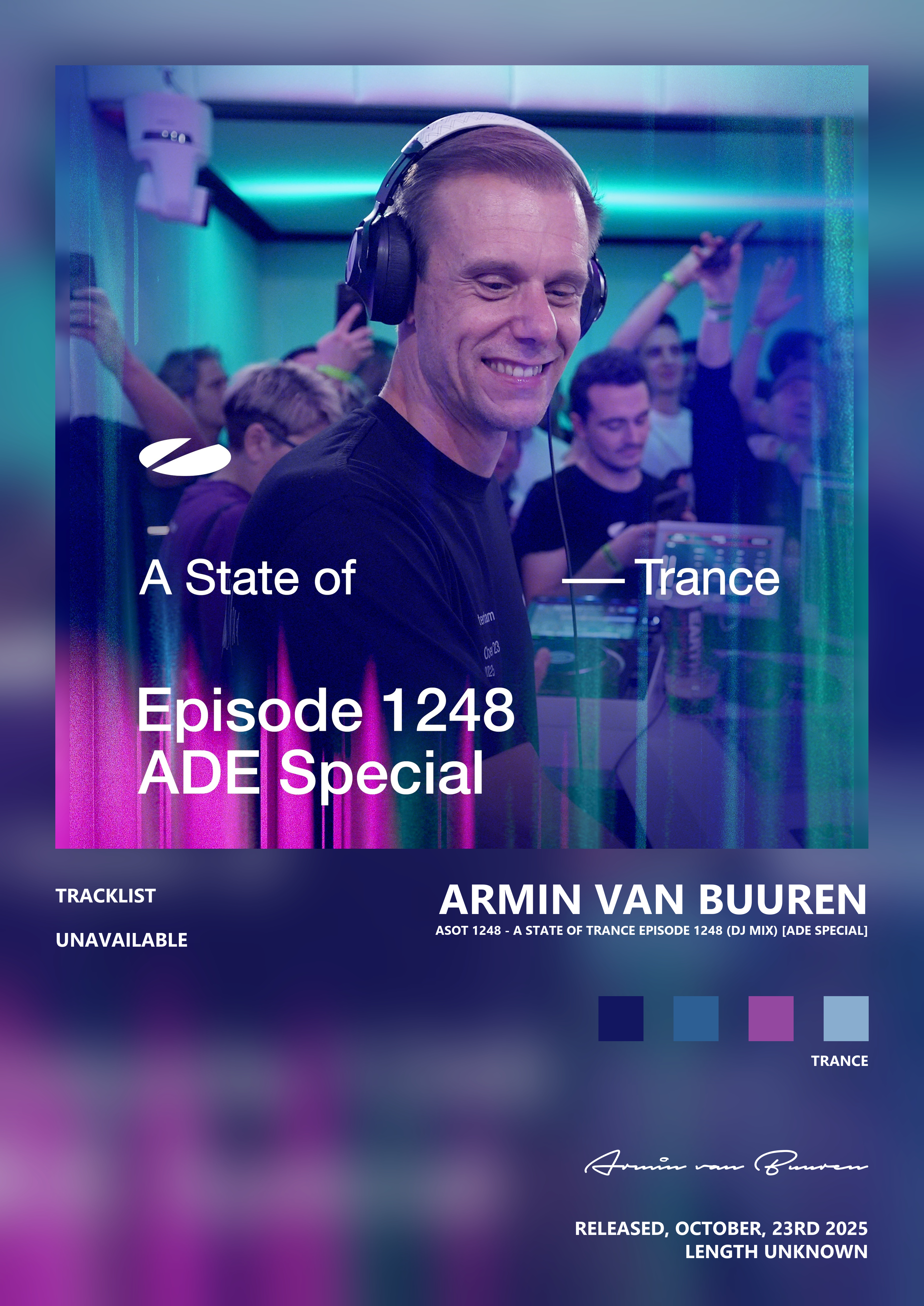 Music poster: Armin van Buuren - Asot 1248 - A State of Trance Episode 1248 DJ Mix Ade Special
