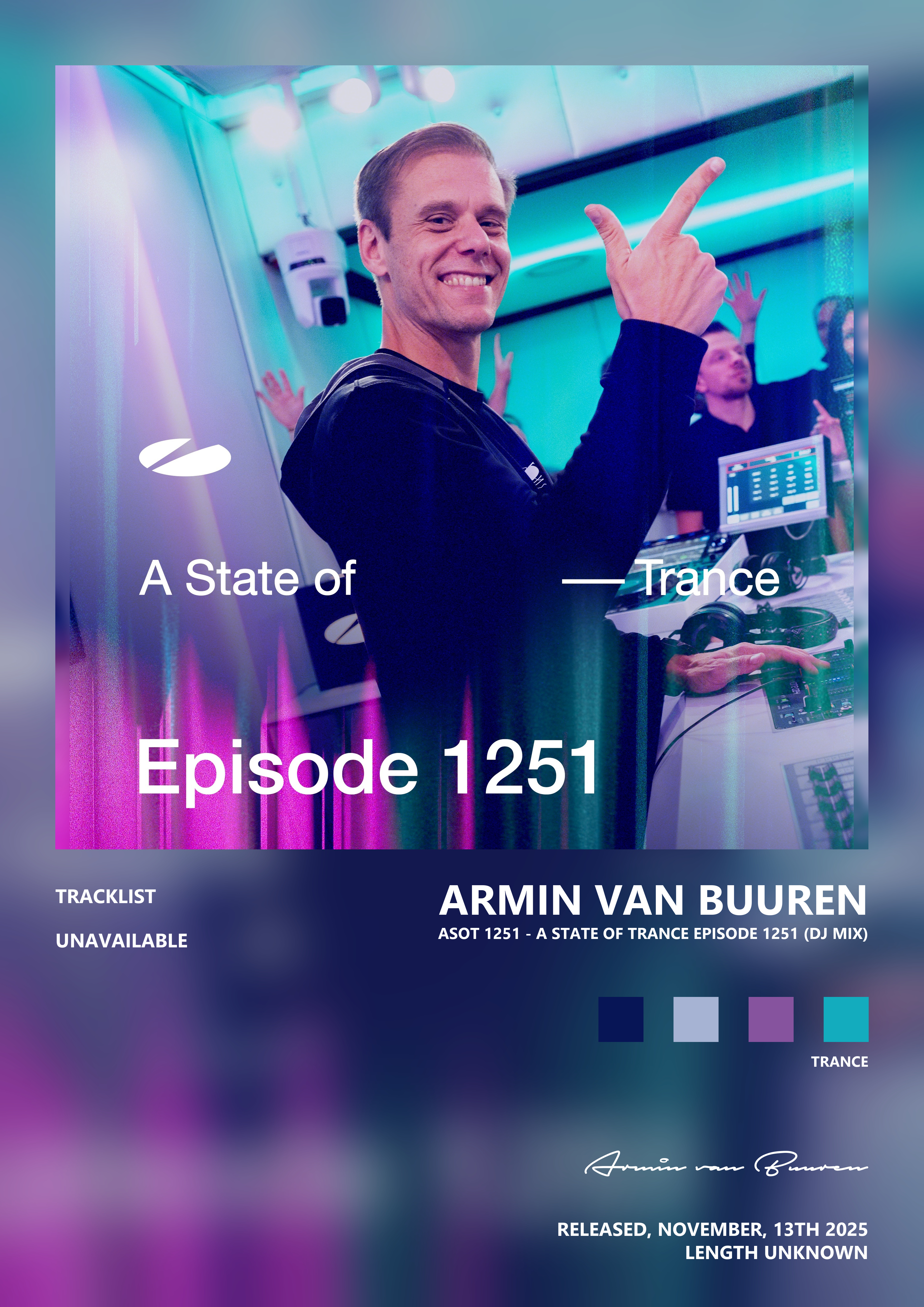 Music poster: Armin van Buuren - Asot 1251 - A State of Trance Episode 1251 DJ Mix