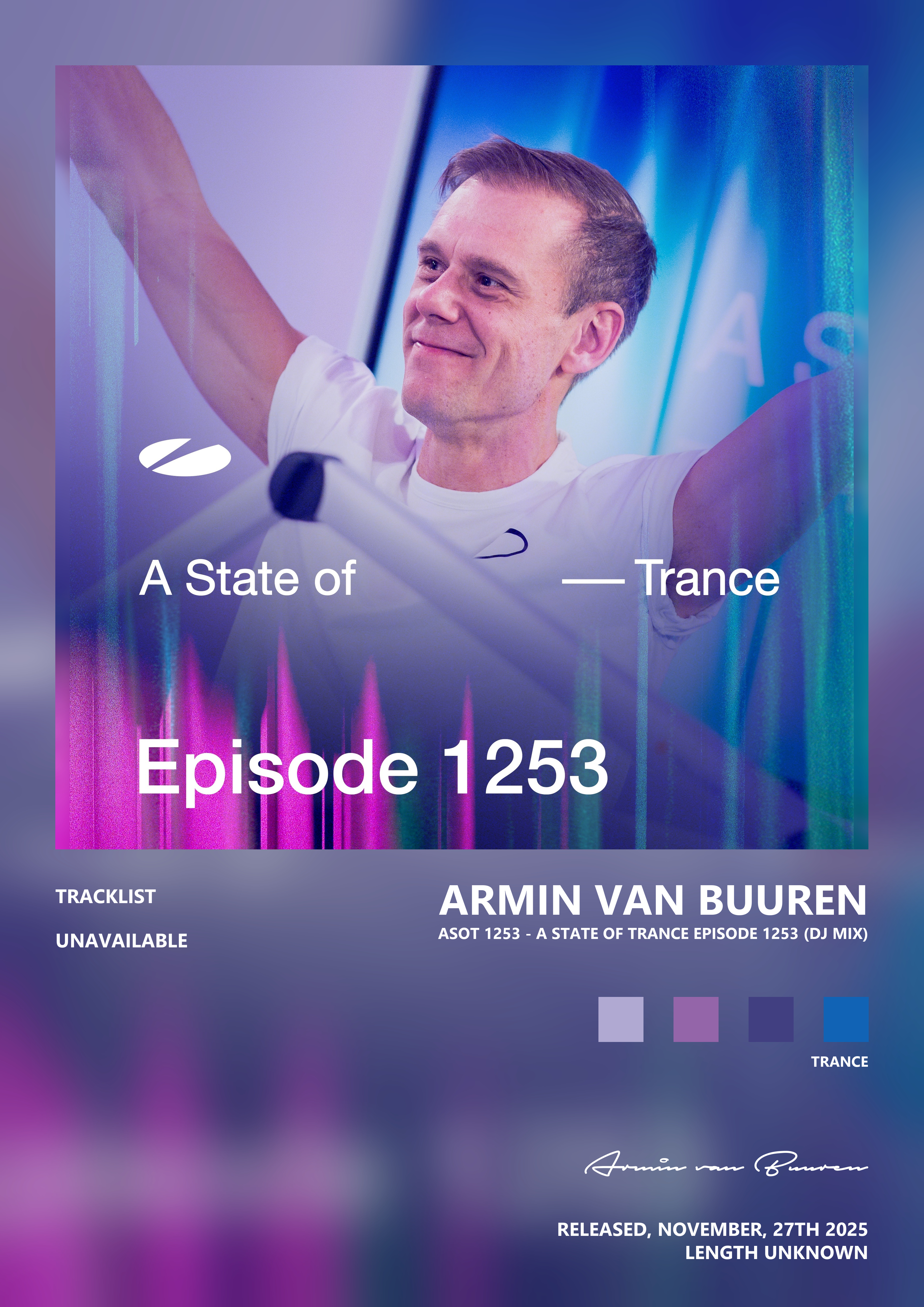 Music poster: Armin van Buuren - Asot 1253 - A State of Trance Episode 1253 DJ Mix