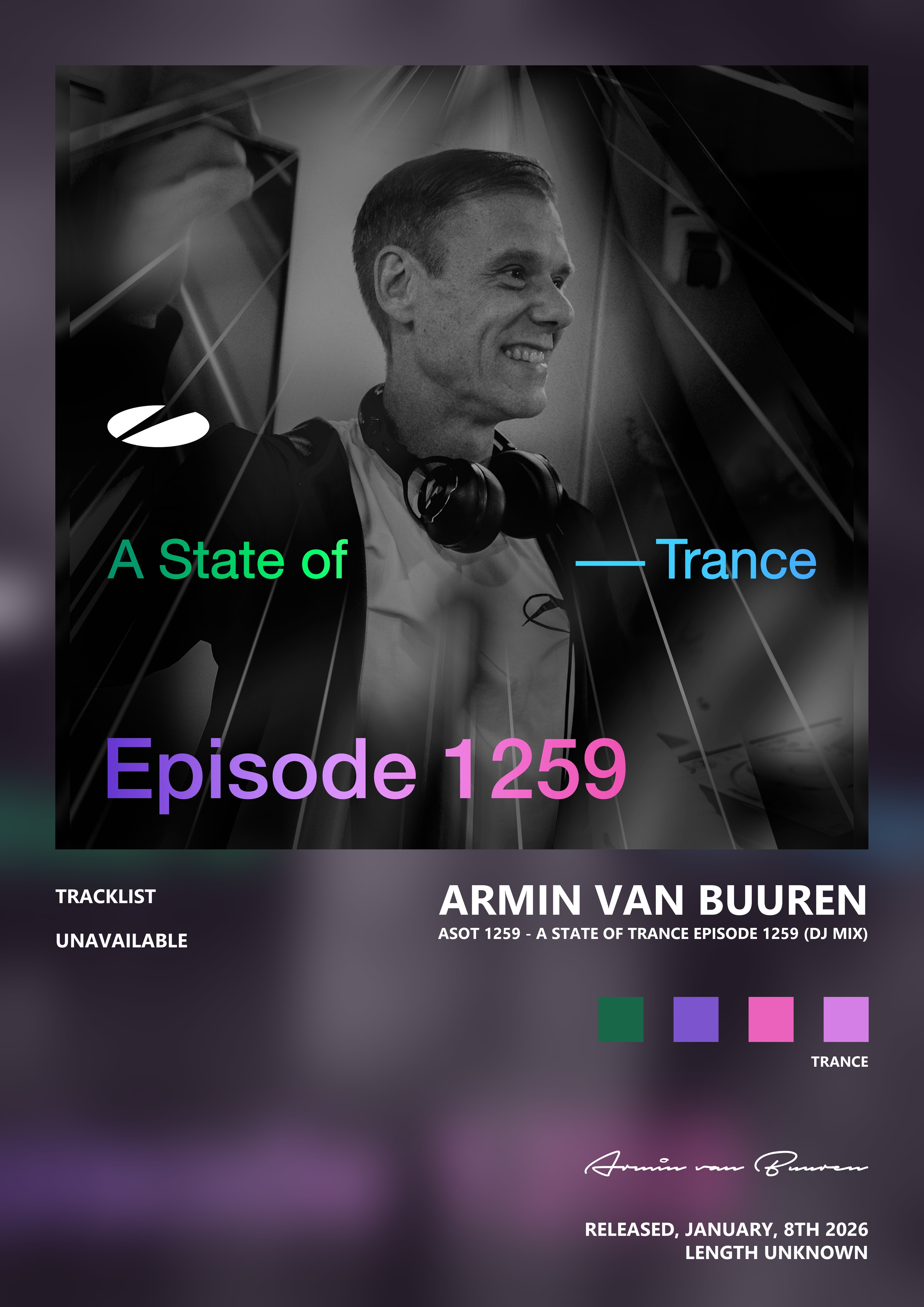 Music poster: Armin van Buuren - Asot 1259 - A State of Trance Episode 1259 DJ Mix