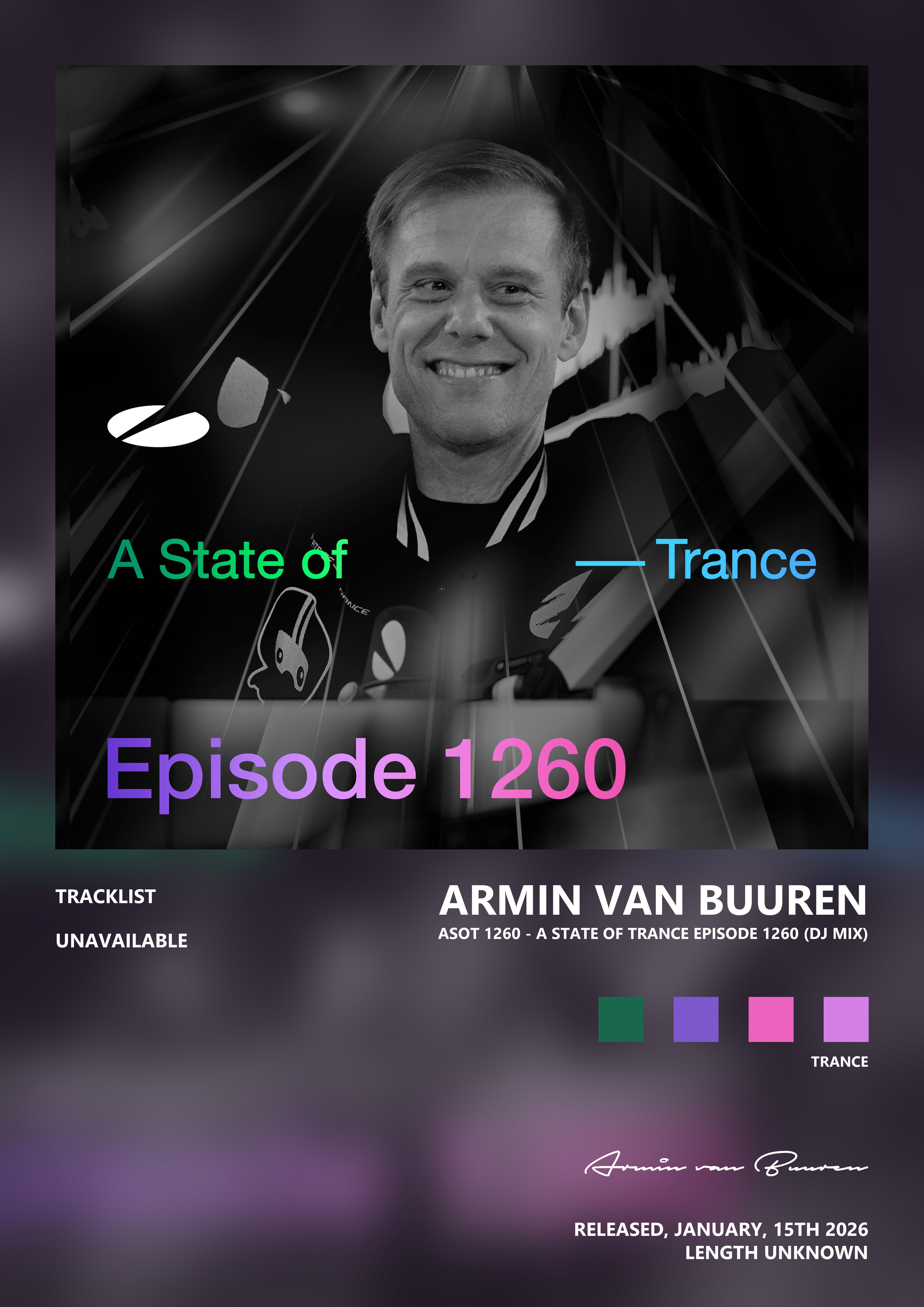 Music poster: Armin van Buuren - Asot 1260 - A State of Trance Episode 1260 DJ Mix