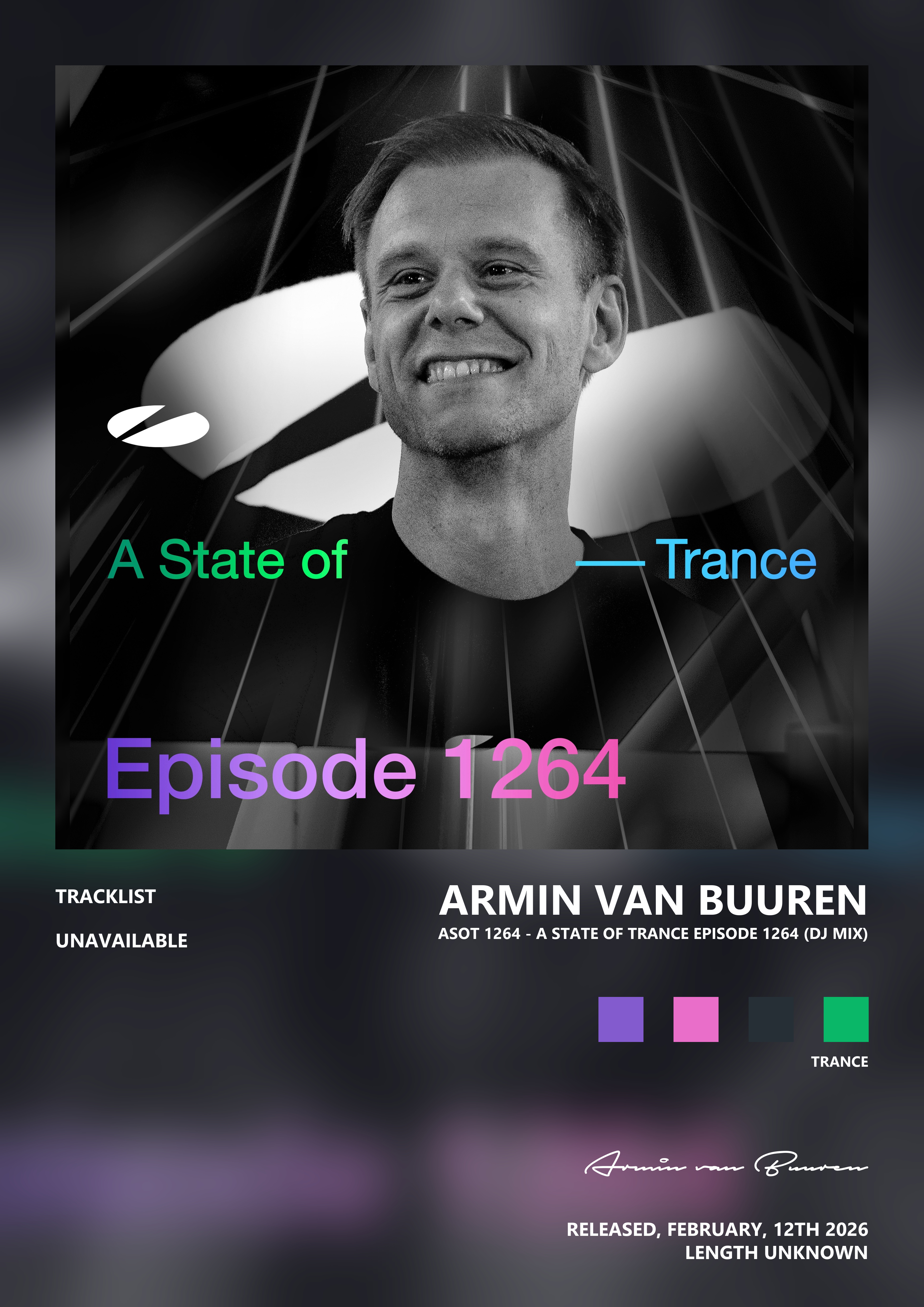 Music poster: Armin van Buuren - Asot 1264 - A State of Trance Episode 1264 DJ Mix