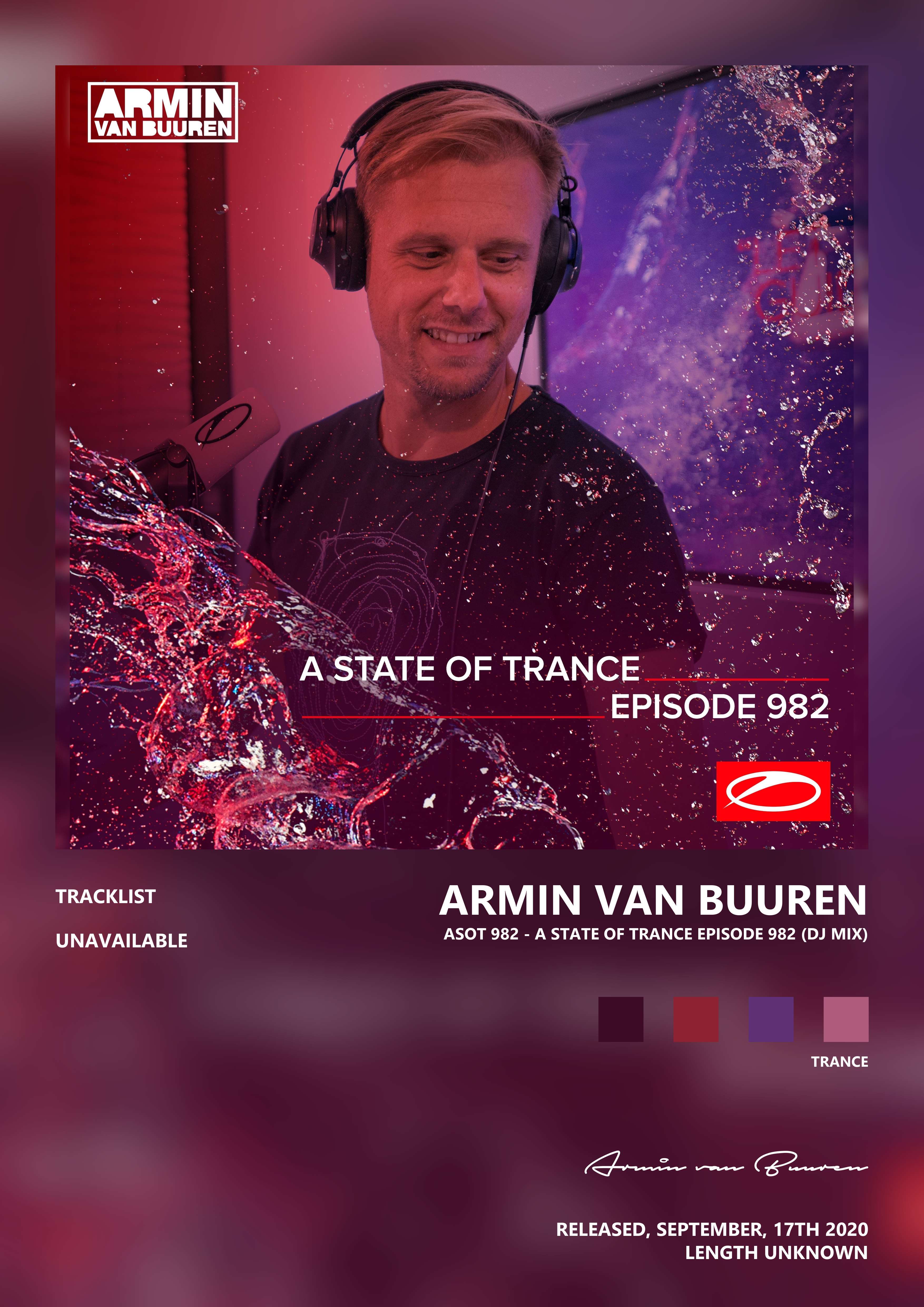Music poster: Armin van Buuren - Asot 982 - A State of Trance Episode 982 DJ Mix
