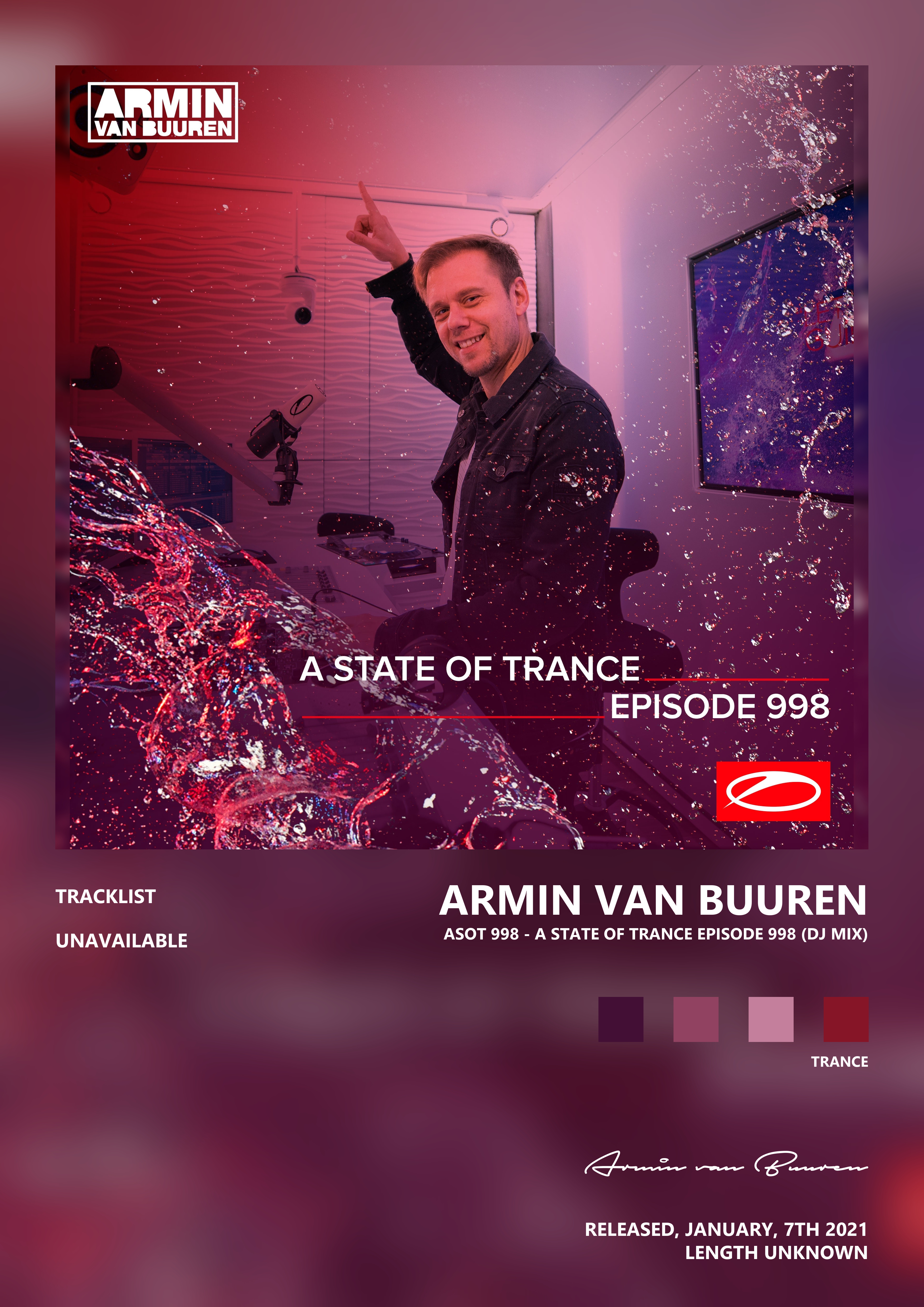 Music poster: Armin van Buuren - Asot 998 - A State of Trance Episode 998 DJ Mix
