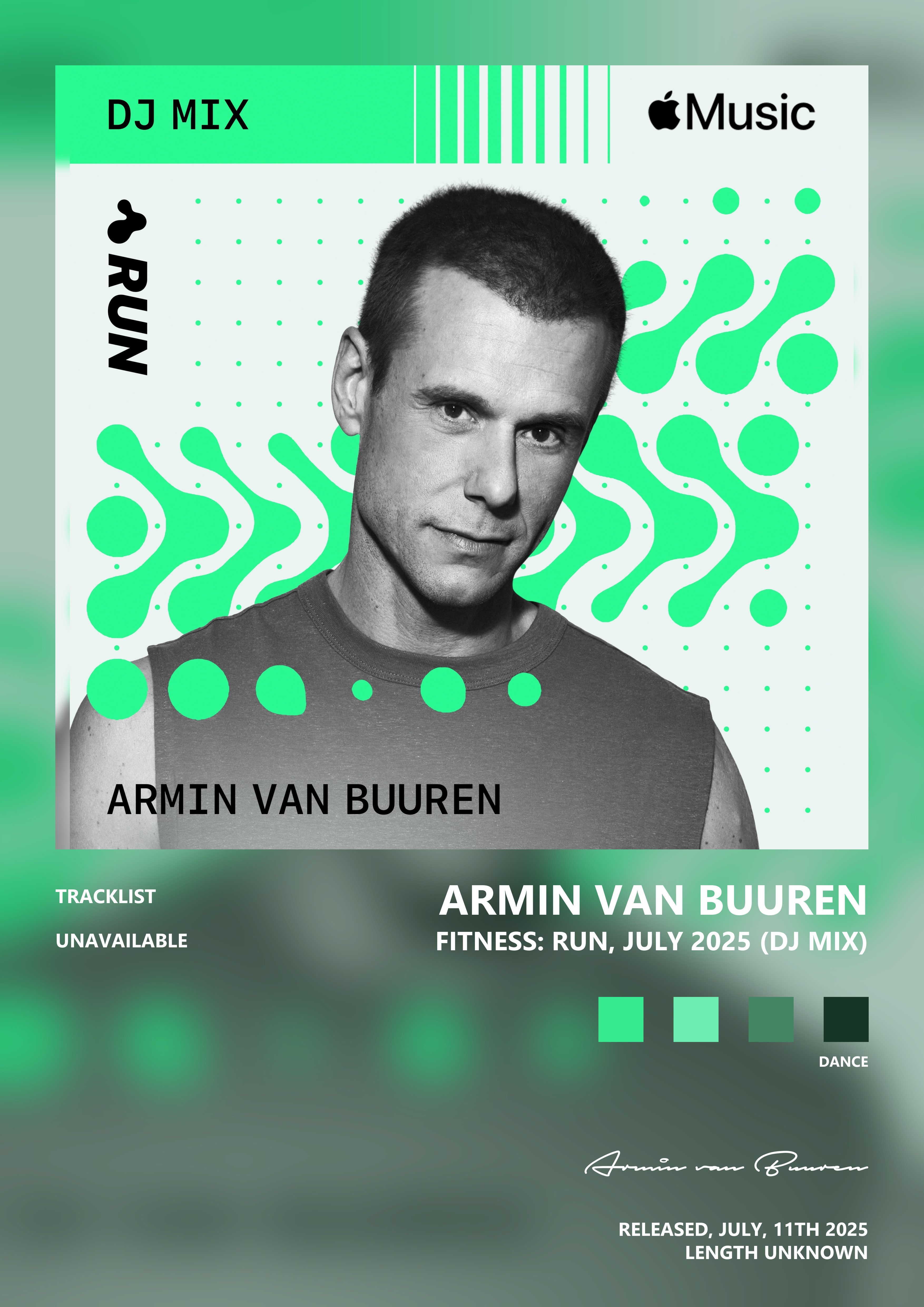 Music poster: Armin van Buuren - Fitness Run July 2025 DJ Mix