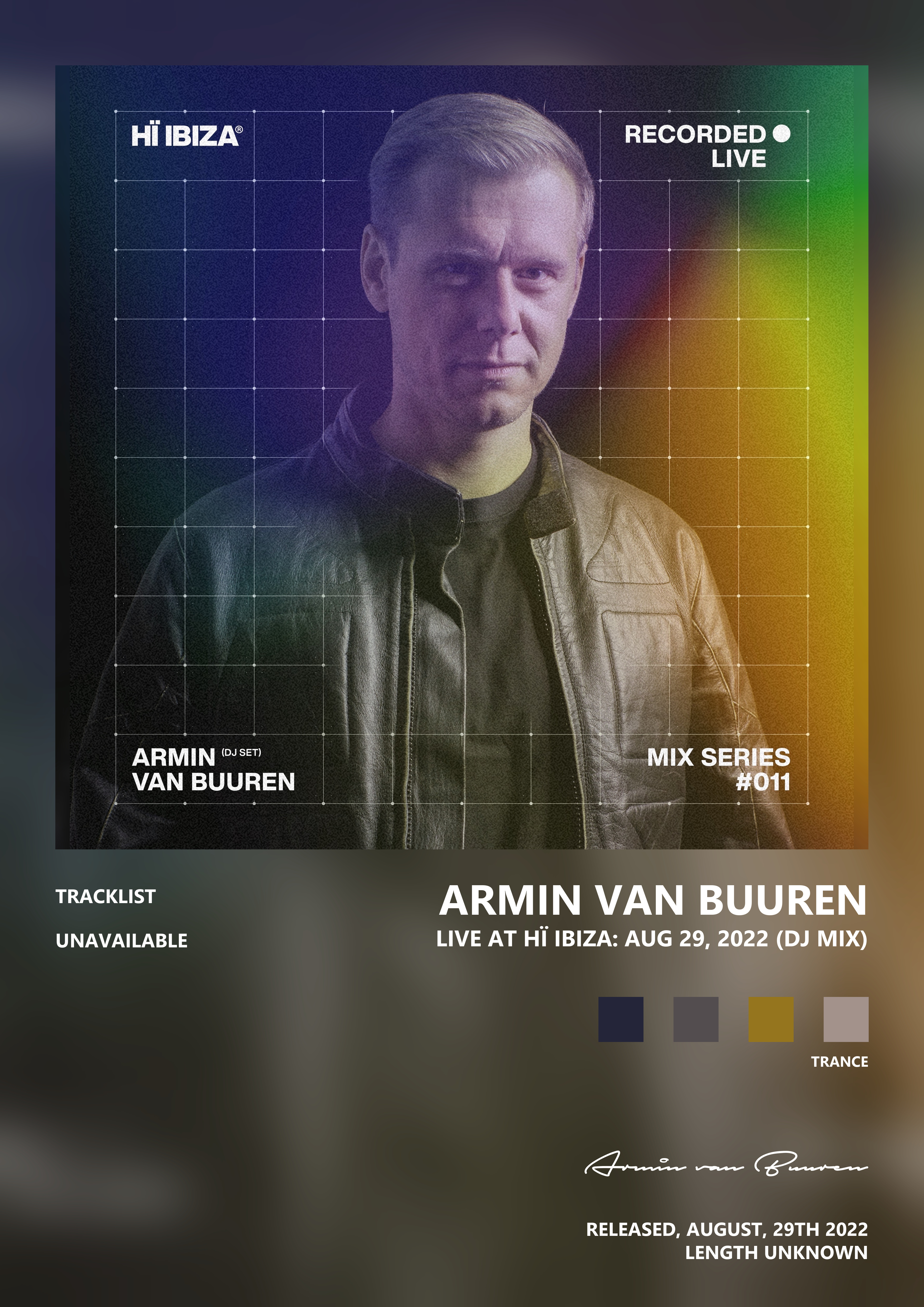Music poster: Armin van Buuren - Live At Hï Ibiza Aug 29 2022 DJ Mix