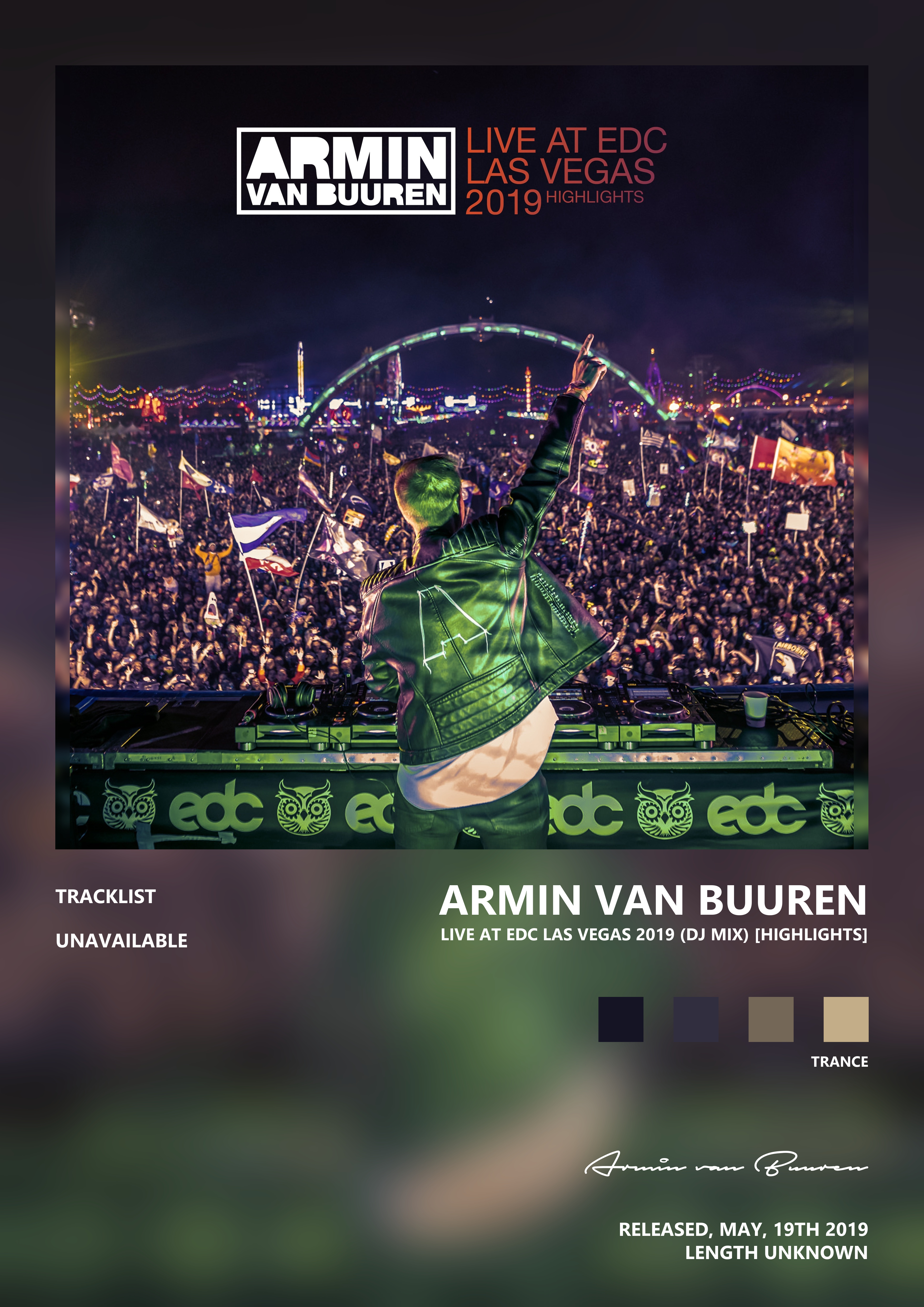 Music poster: Armin van Buuren - Live at EDC Las Vegas 2019 DJ Mix Highlights