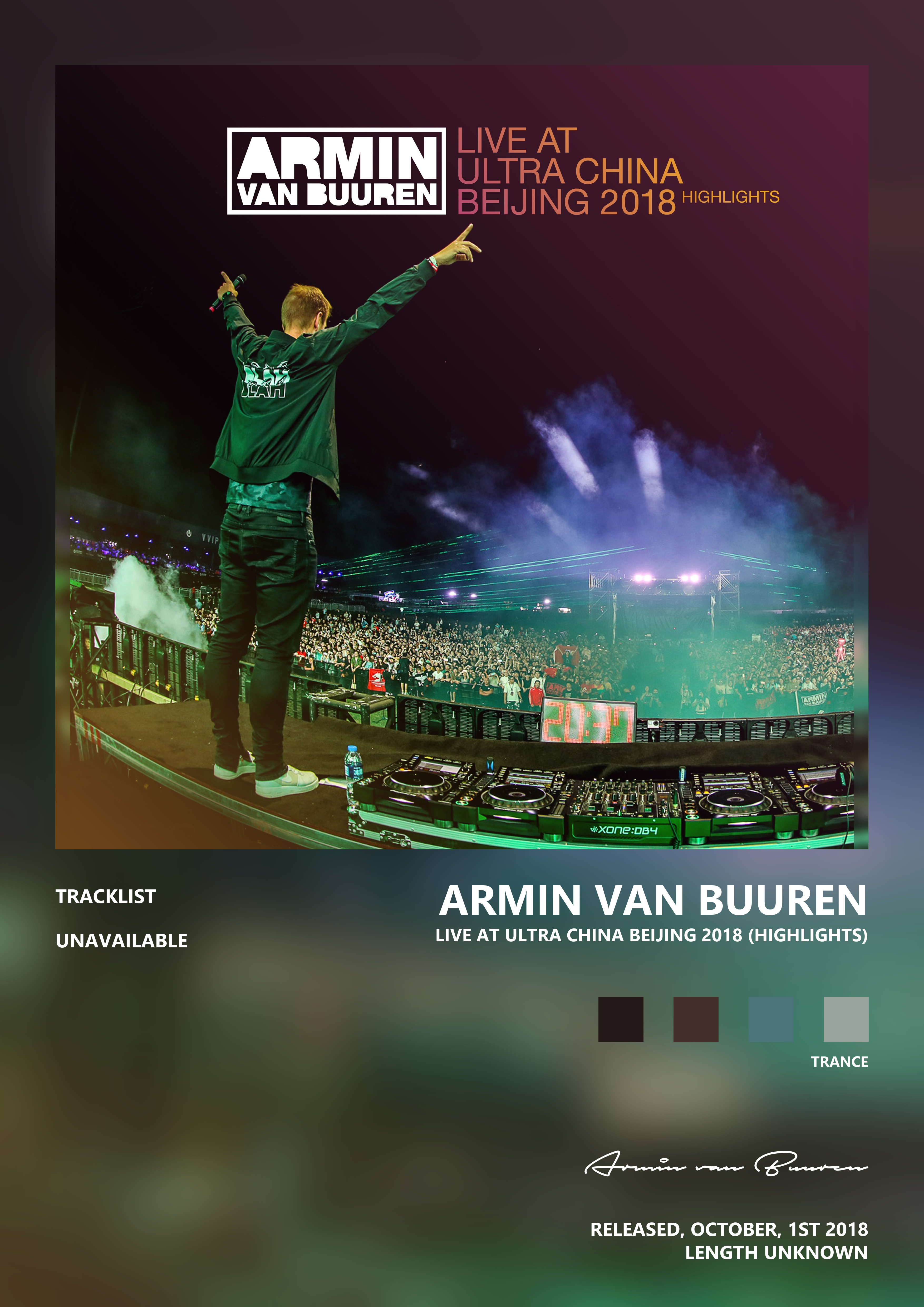 Music poster: Armin van Buuren - Live at Ultra China Beijing 2018 Highlights