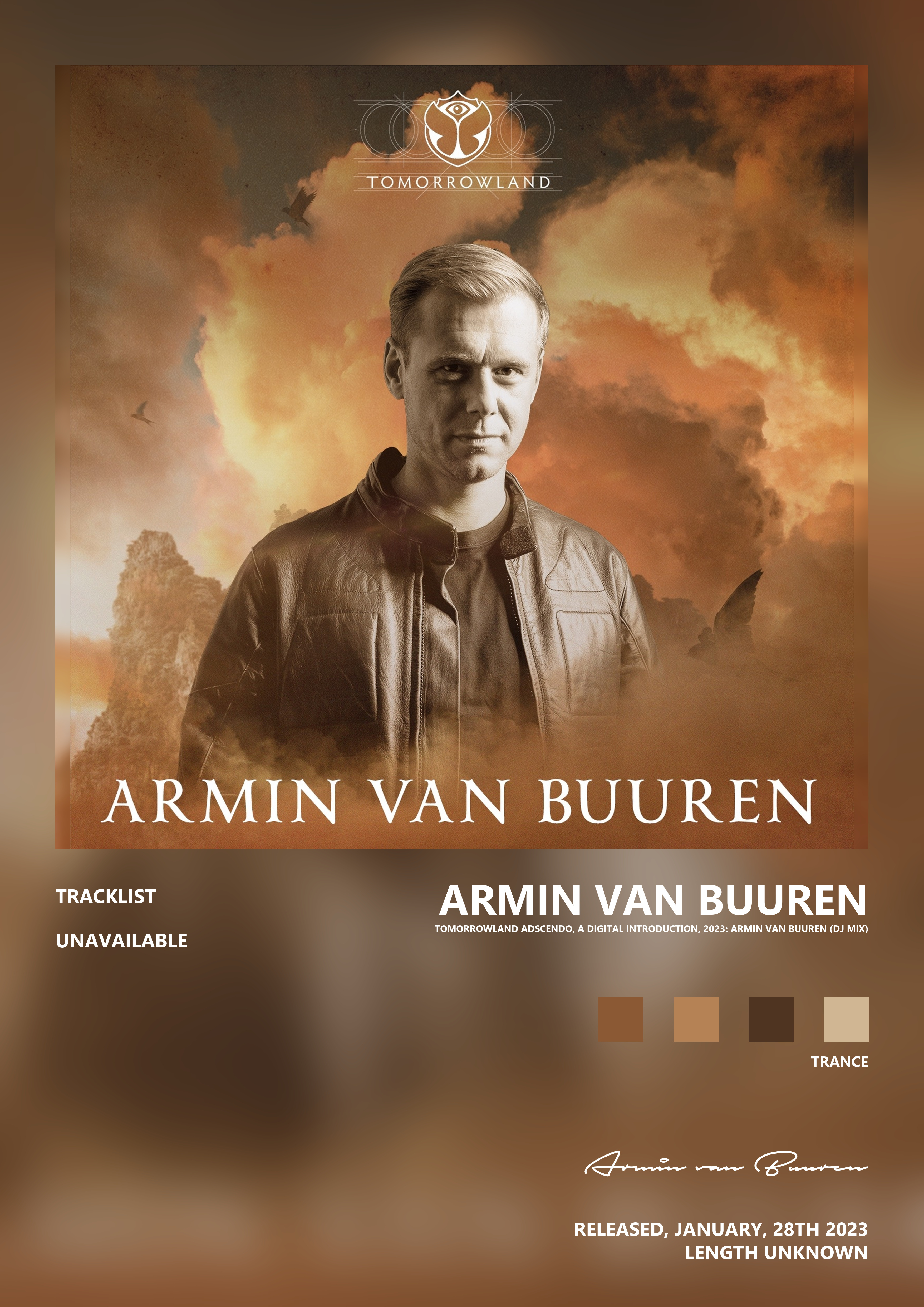 Music poster: Armin van Buuren - Tomorrowland Adscendo A Digital Introduction 2023 Armin van Buuren DJ Mix