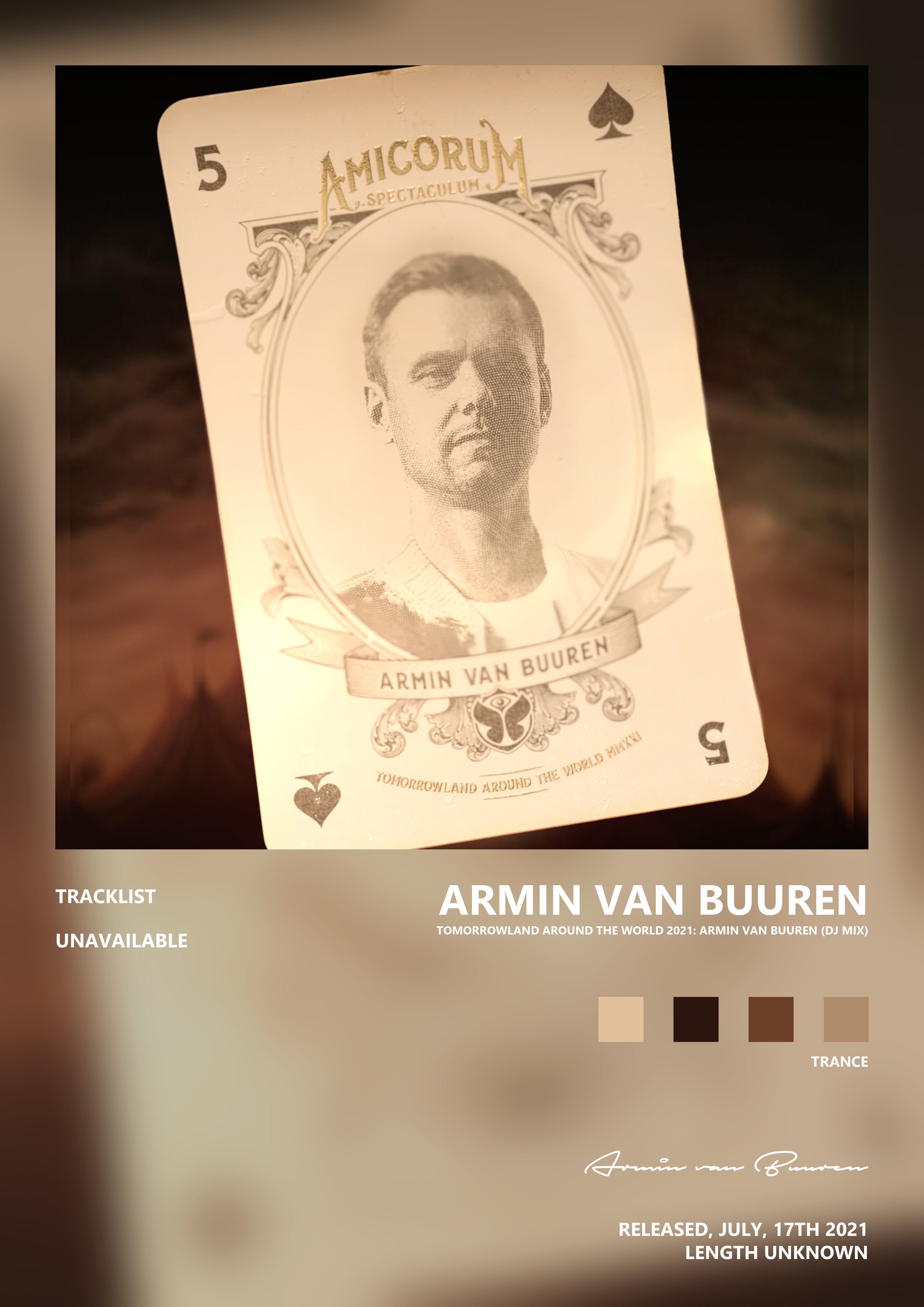 Music poster: Armin van Buuren - Tomorrowland Around The World 2021 Armin van Buuren DJ Mix