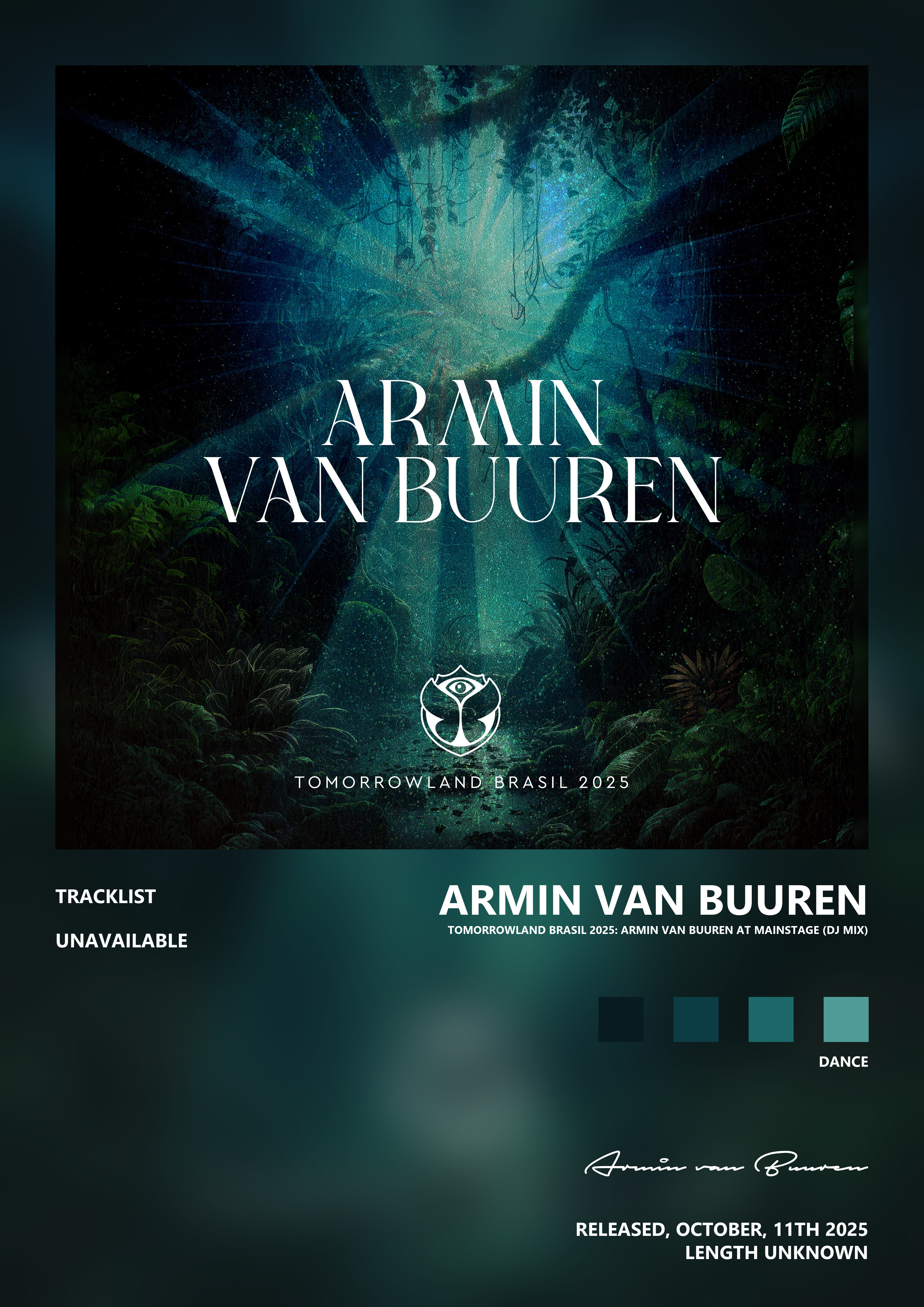 Music poster: Armin van Buuren - Tomorrowland Brasil 2025 Armin van Buuren at Mainstage DJ Mix