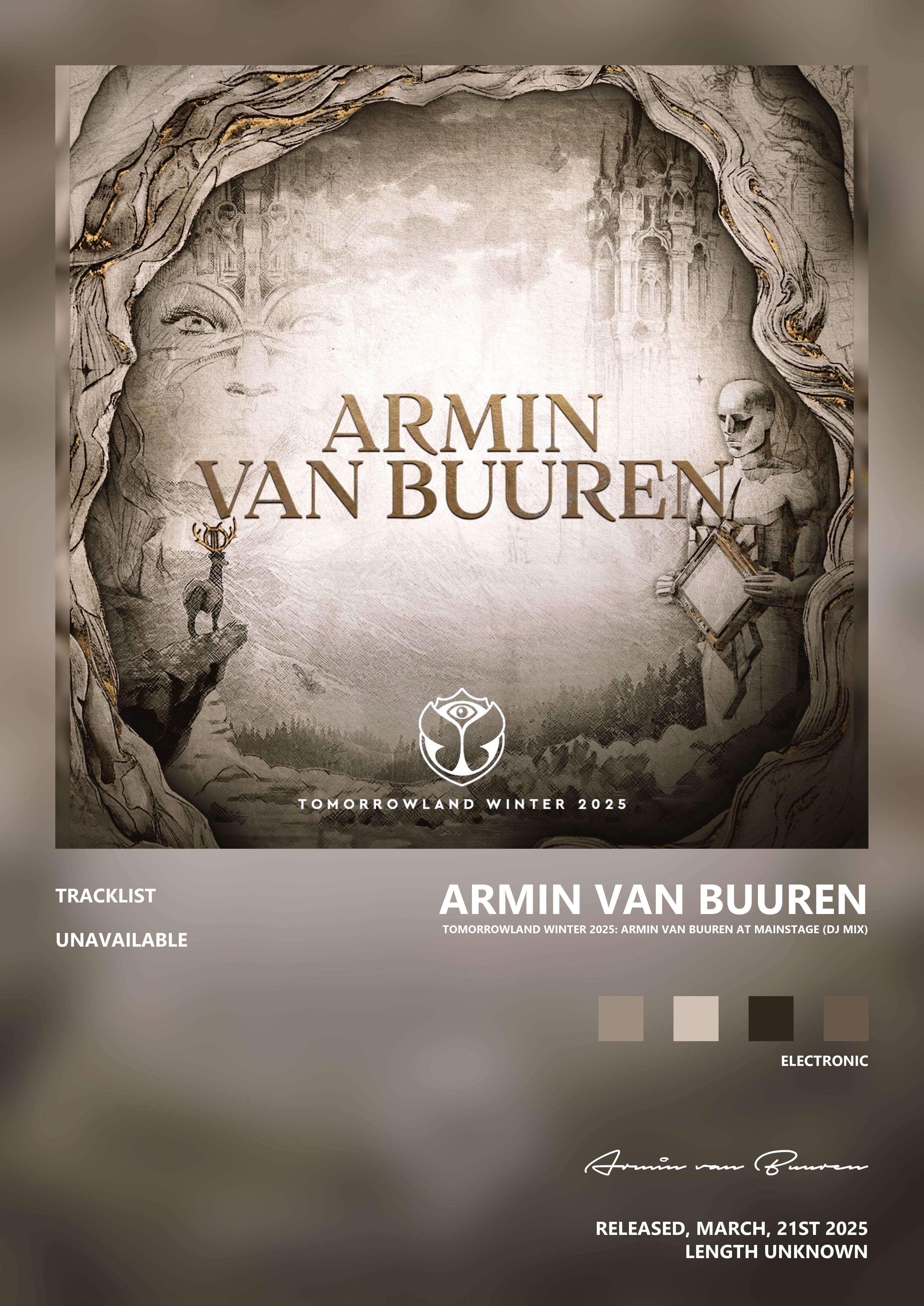 Music poster: Armin van Buuren - Tomorrowland Winter 2025 Armin van Buuren at Mainstage DJ Mix