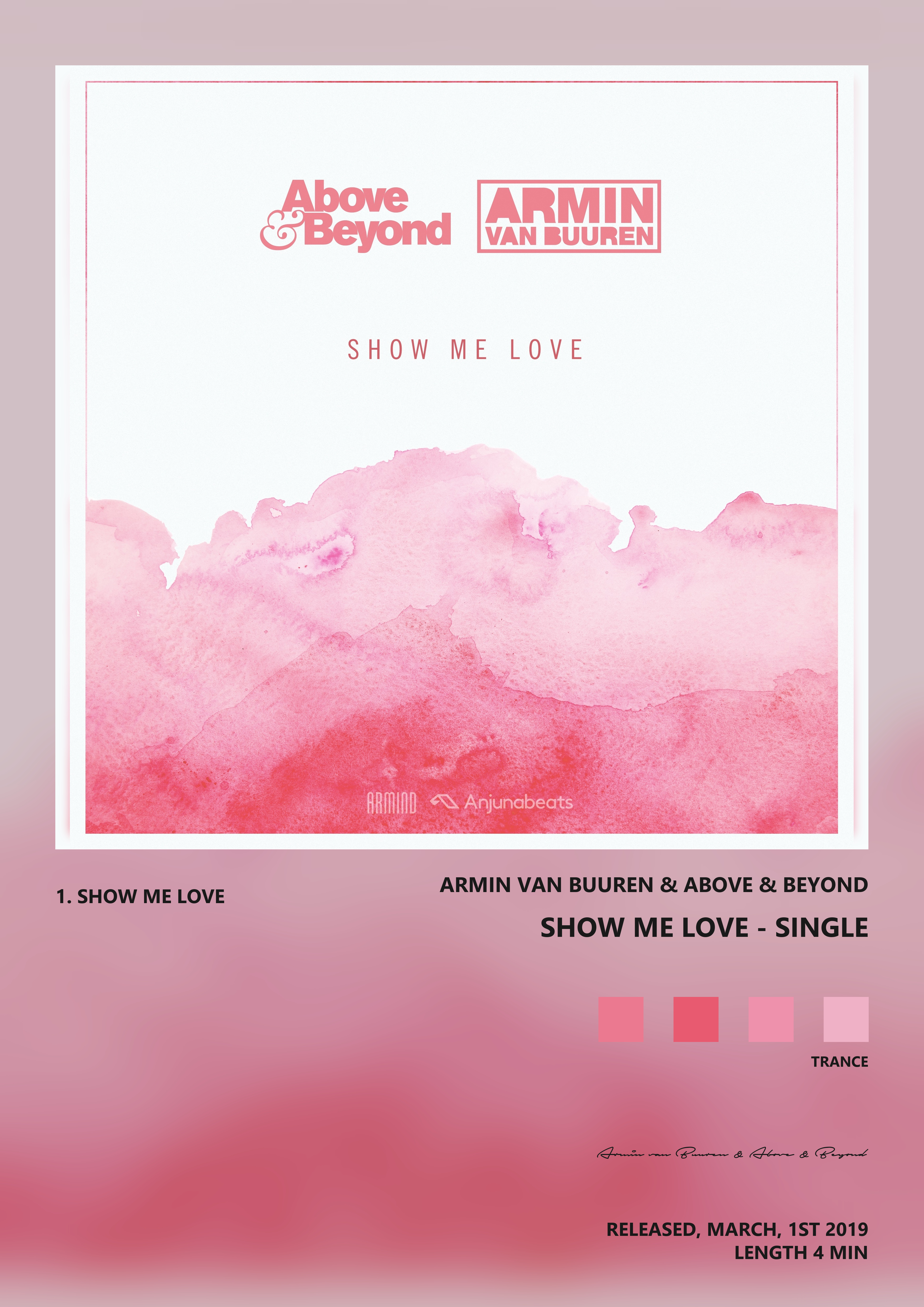 Music poster: Armin van Buuren Above Beyond - Show Me Love - Single