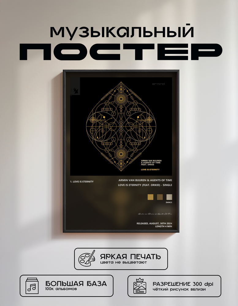 Music poster: Armin van Buuren Agents Of Time - Love Is Eternity feat ORKID - Single