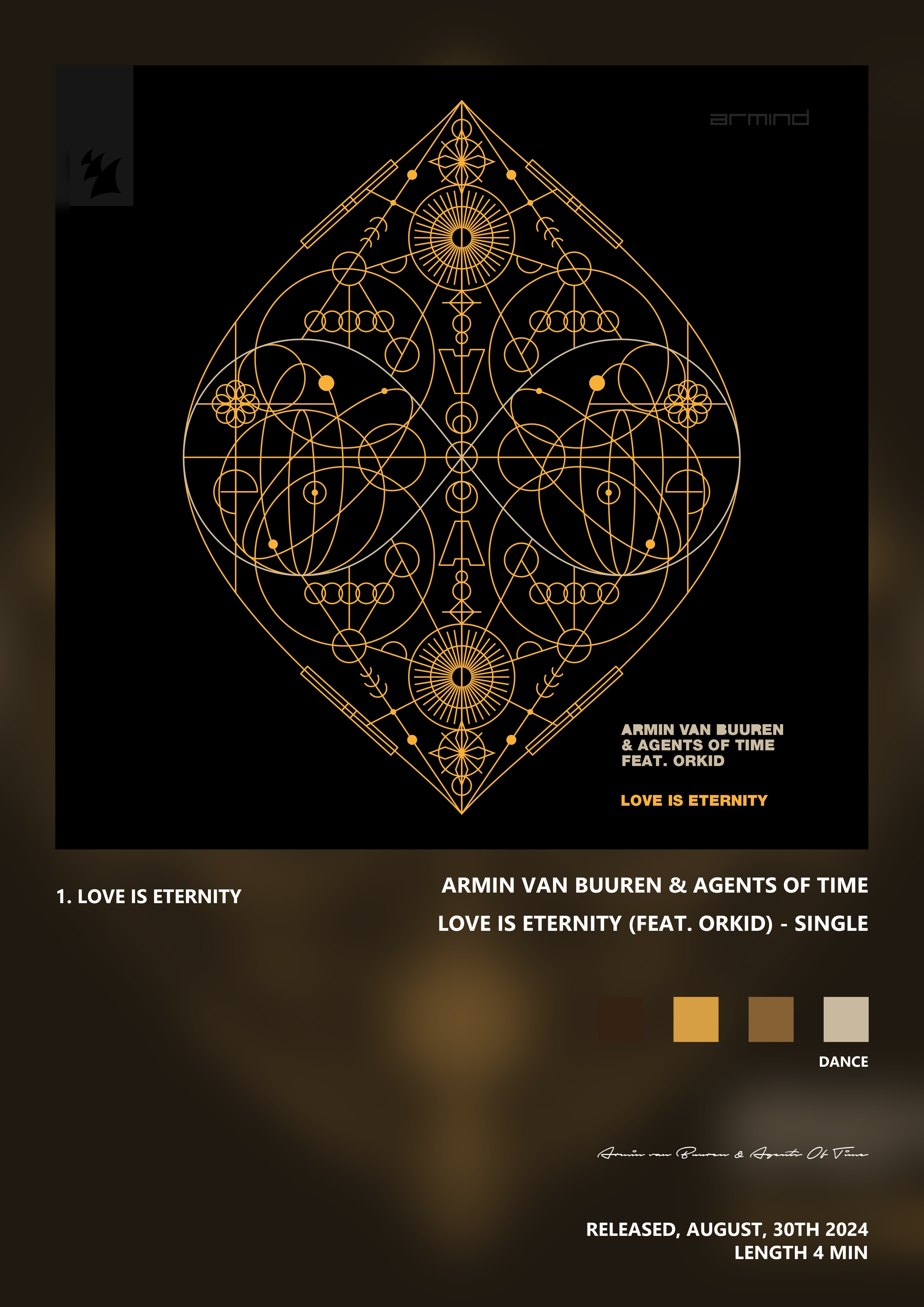 Music poster: Armin van Buuren Agents Of Time - Love Is Eternity feat ORKID - Single