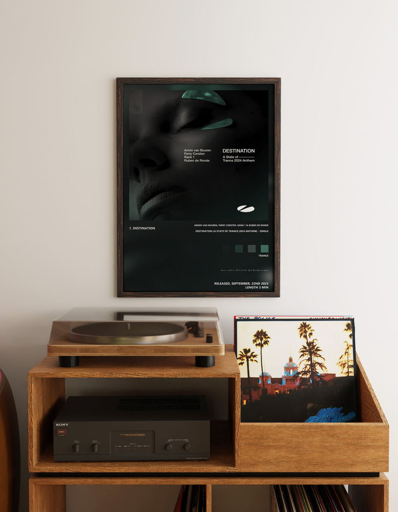 Music poster: Armin van Buuren Ferry Corsten Rank 1 Ruben de Ronde - Destination A State of Trance 2024 Anthem - Single