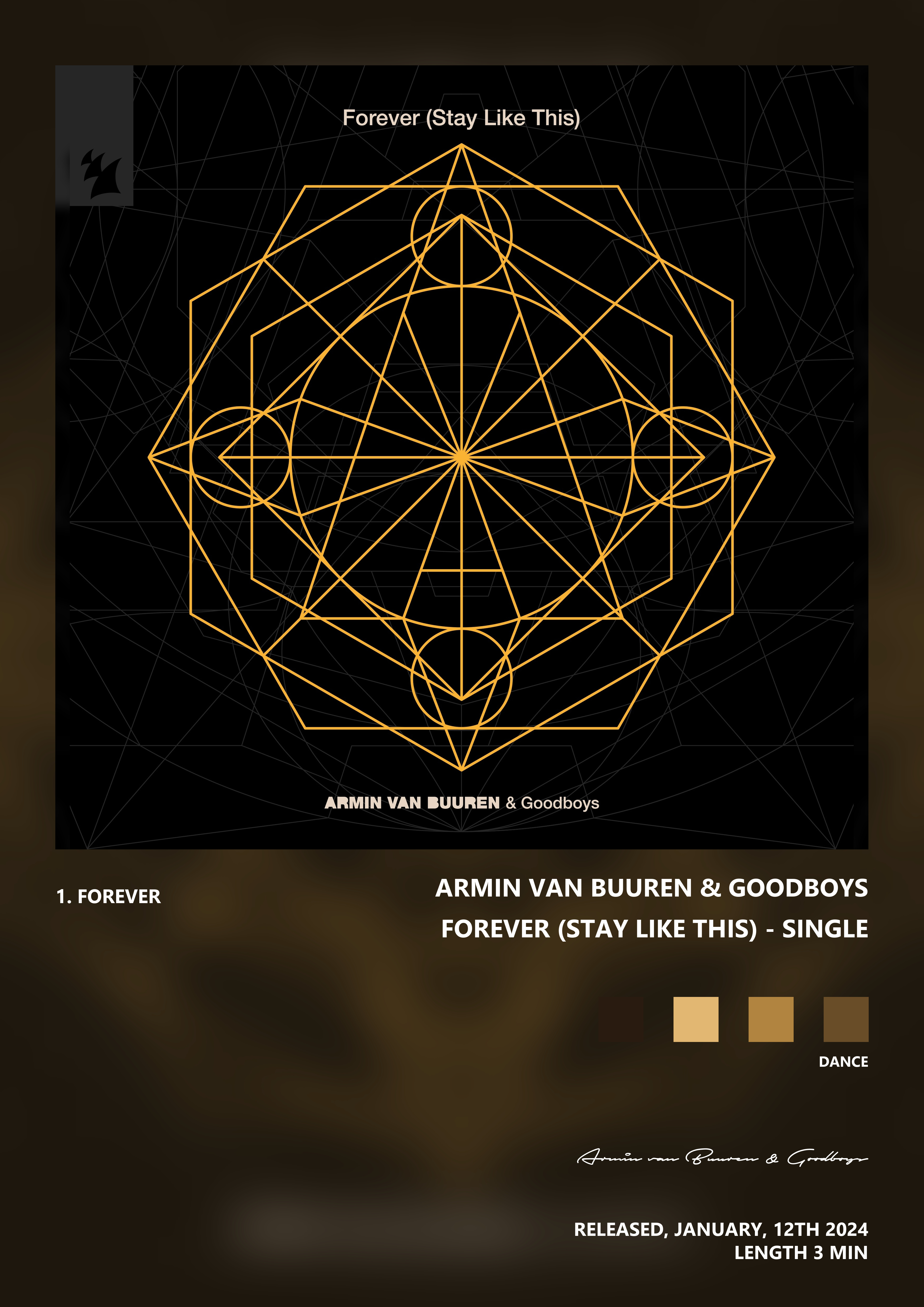 Music poster: Armin van Buuren Goodboys - Forever Stay Like This - Single