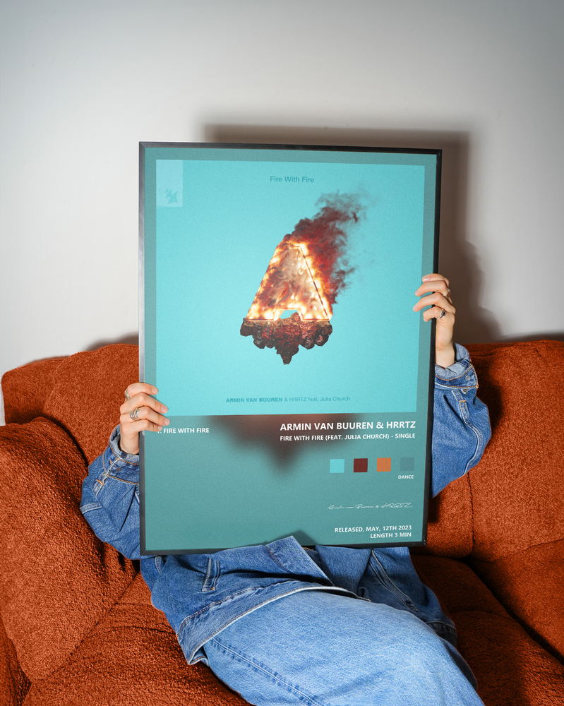 Music poster: Armin van Buuren HRRTZ - Fire with Fire feat Julia Church - Single
