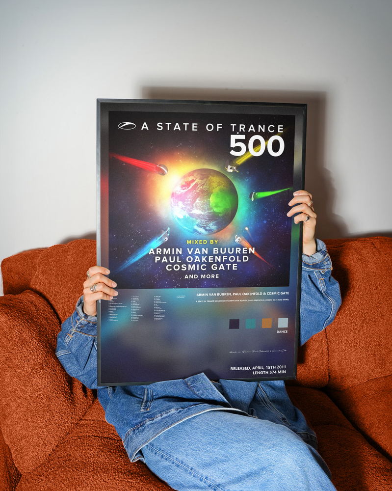 Music poster: Armin van Buuren Paul Oakenfold Cosmic Gate - A State of Trance 500 Mixed by Armin van Buuren Paul Oakenfold Cosmic Gate