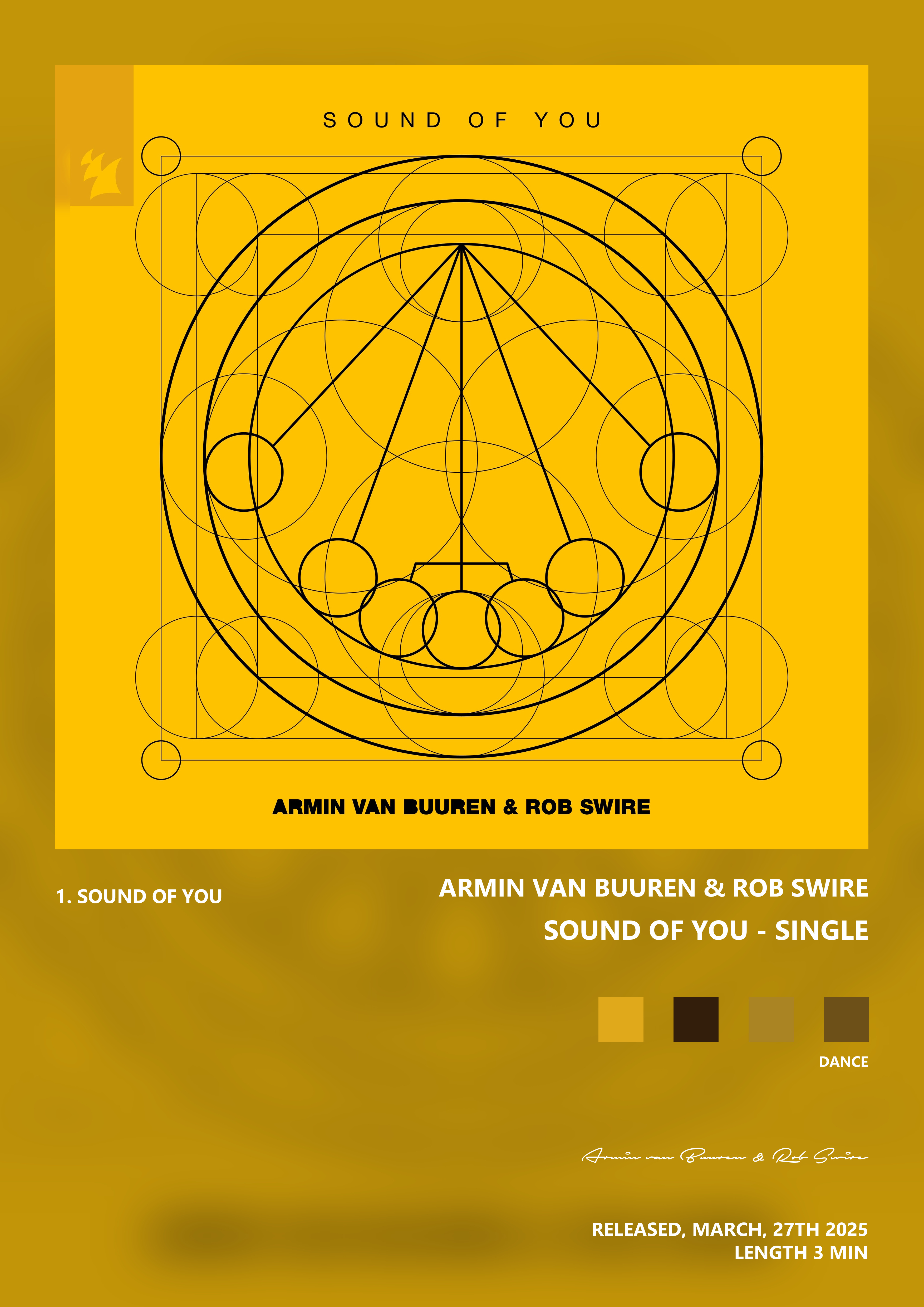 Music poster: Armin van Buuren Rob Swire - Sound of You - Single