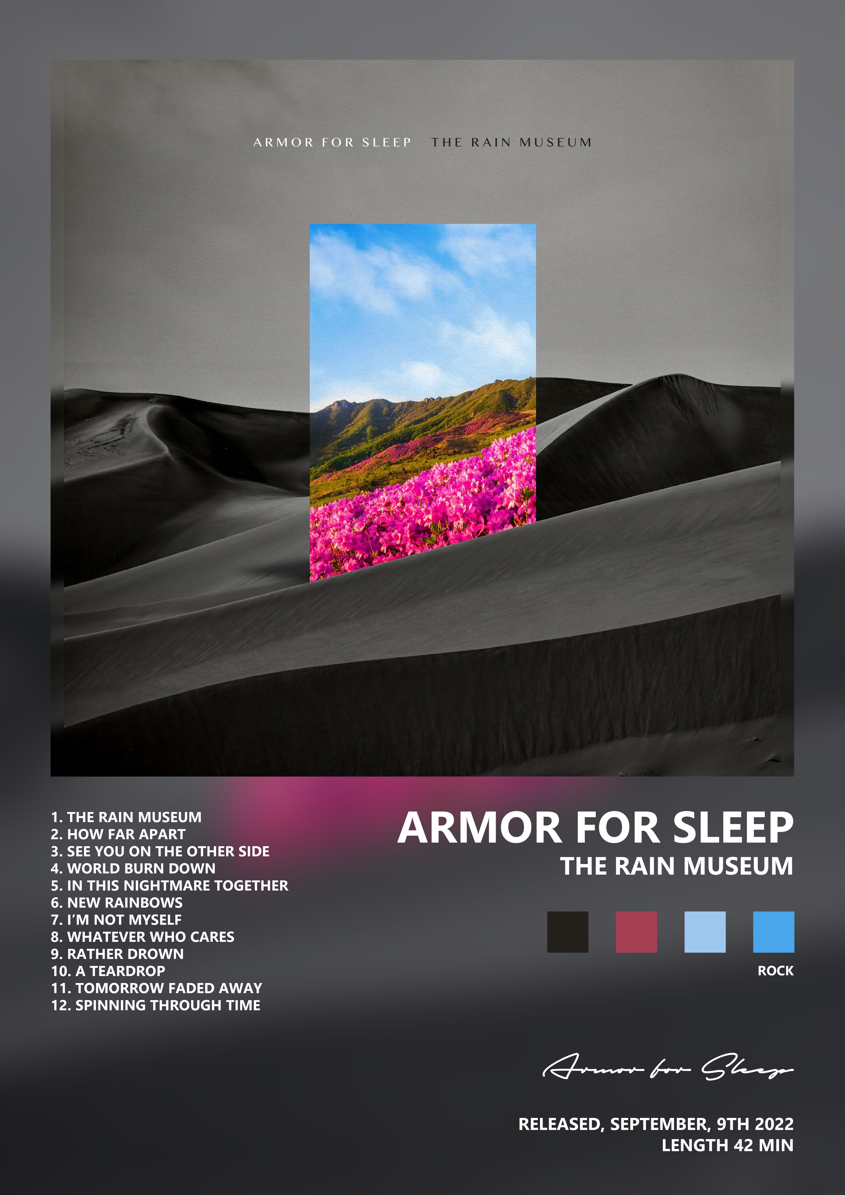 Music poster: Armor for Sleep - The Rain Museum