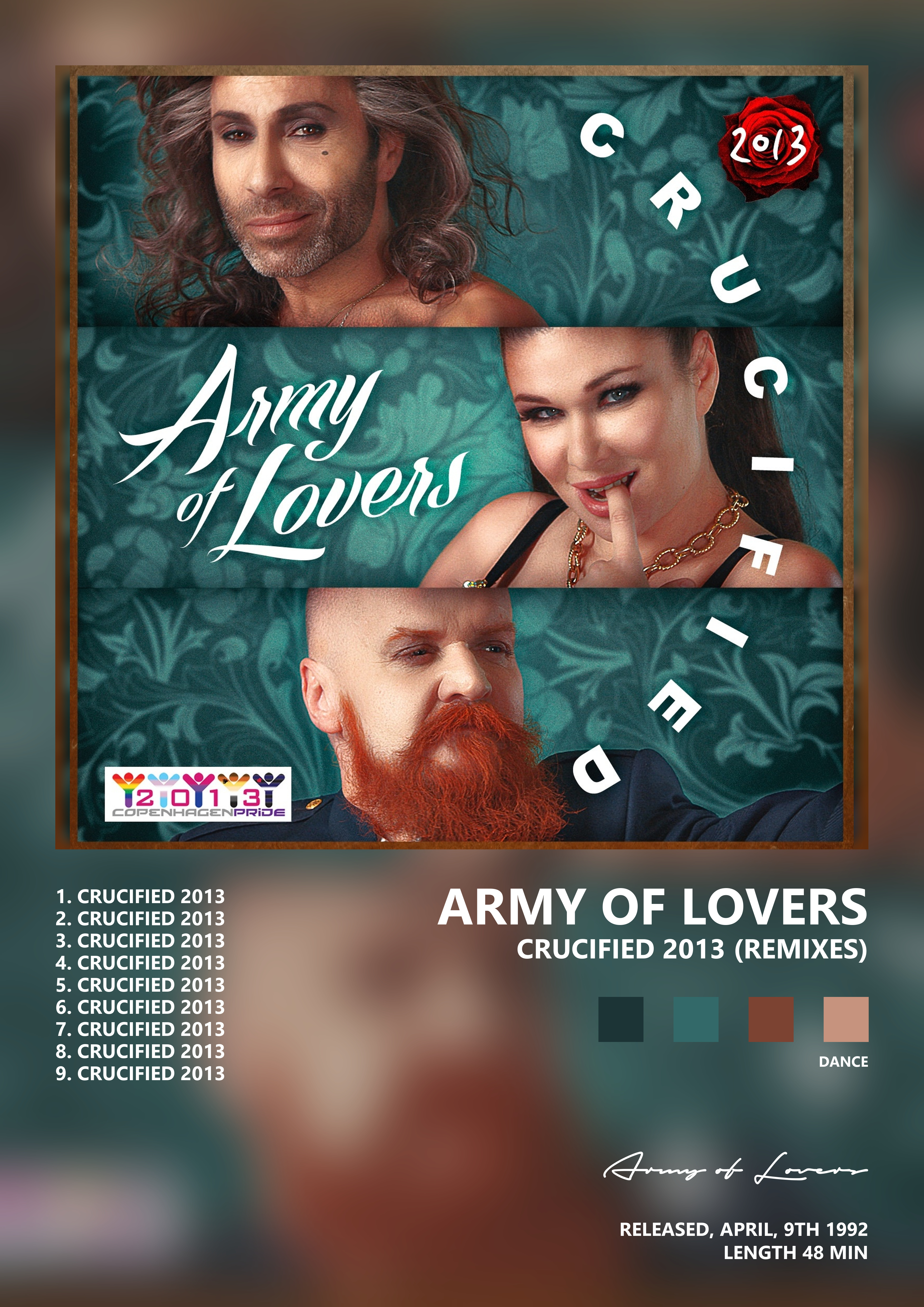 Music poster: Army of Lovers - Crucified 2013 Remixes