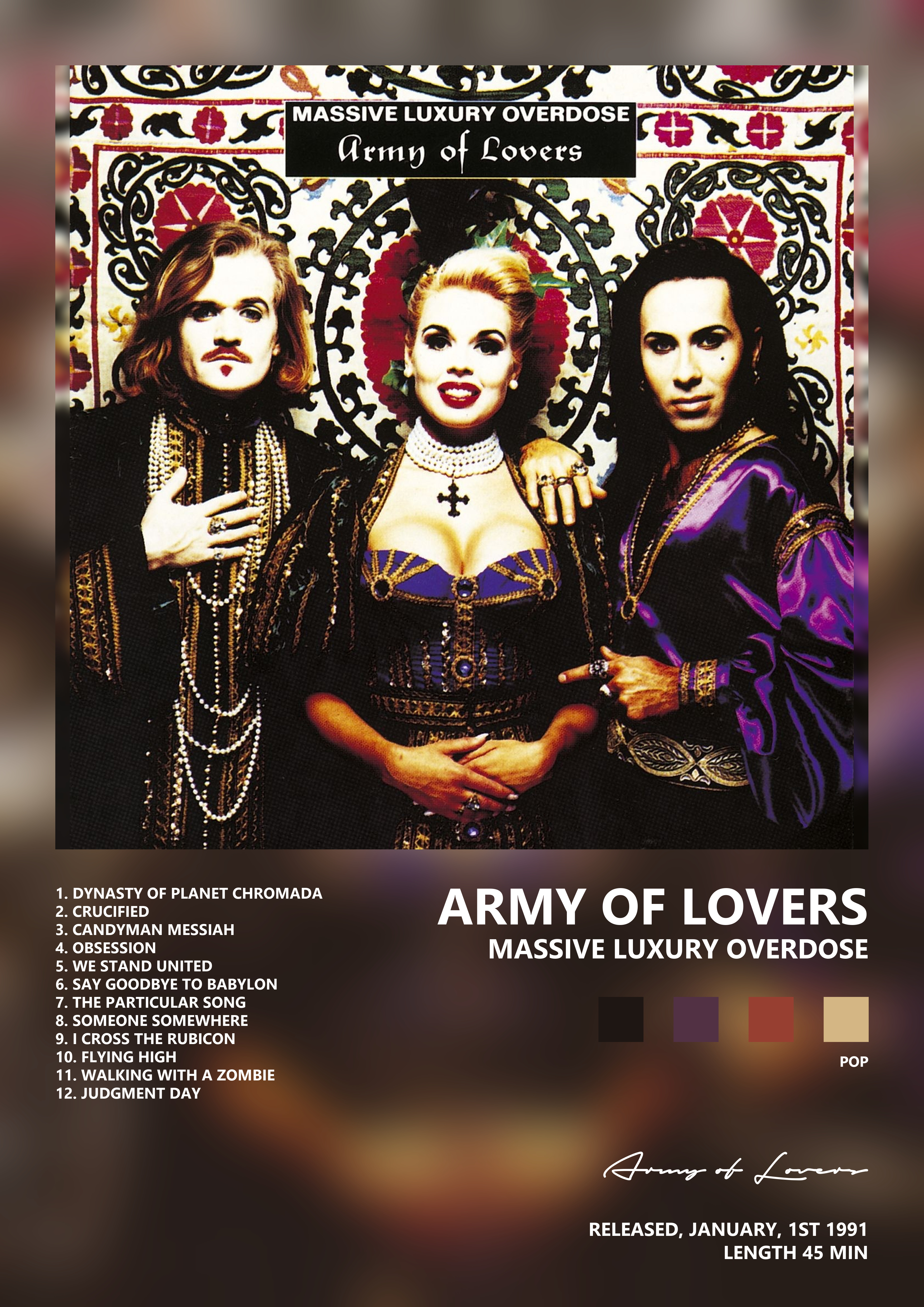 Music poster: Army of Lovers - Massive Luxury Overdose