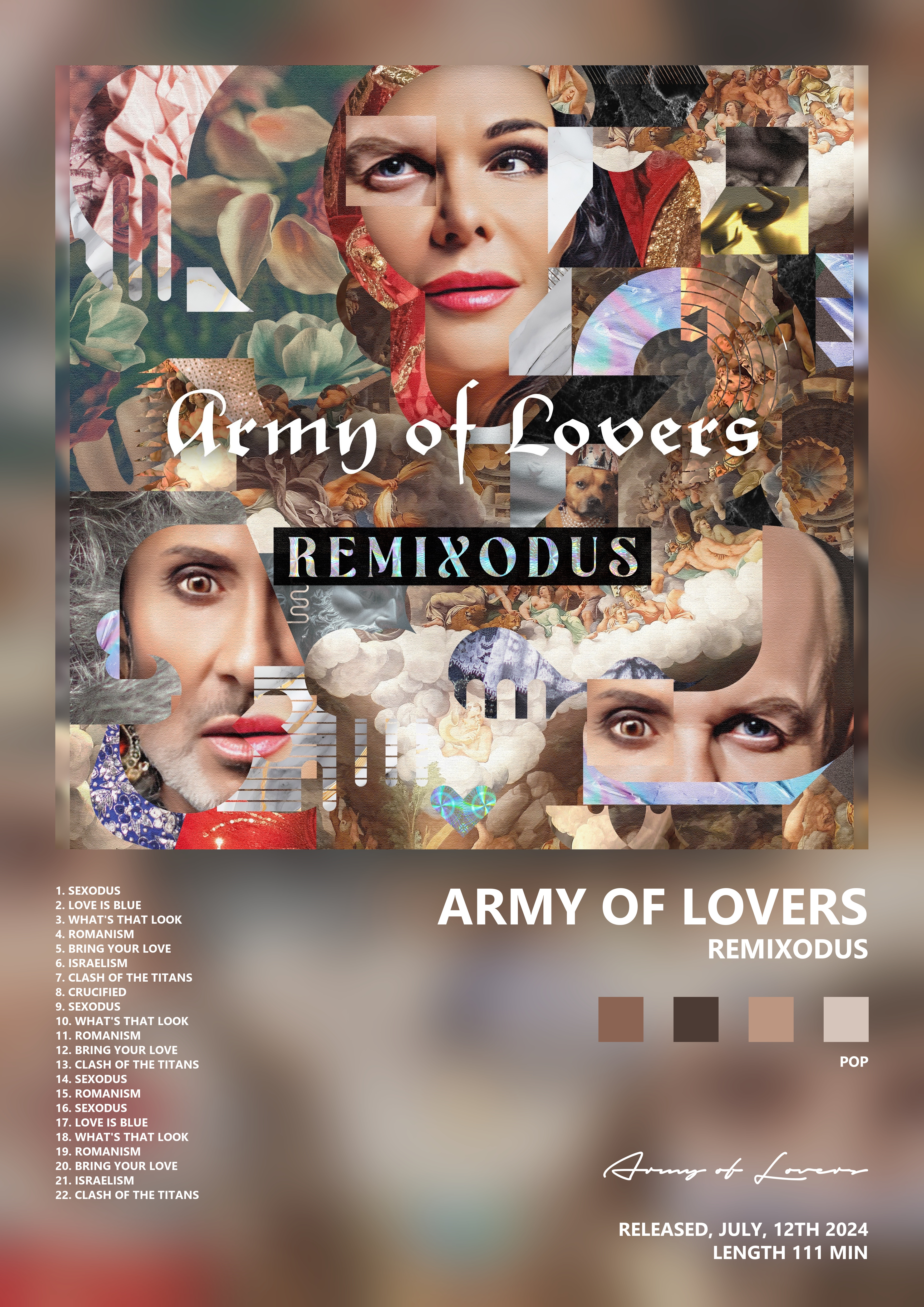 Music poster: Army of Lovers - Remixodus