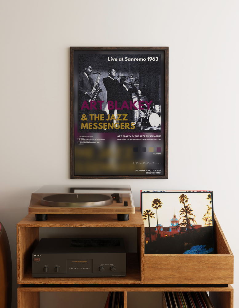 Music poster: Art Blakey The Jazz Messengers - Art Blakey the Jazz Messengers Live at Sanremo 1963 Live