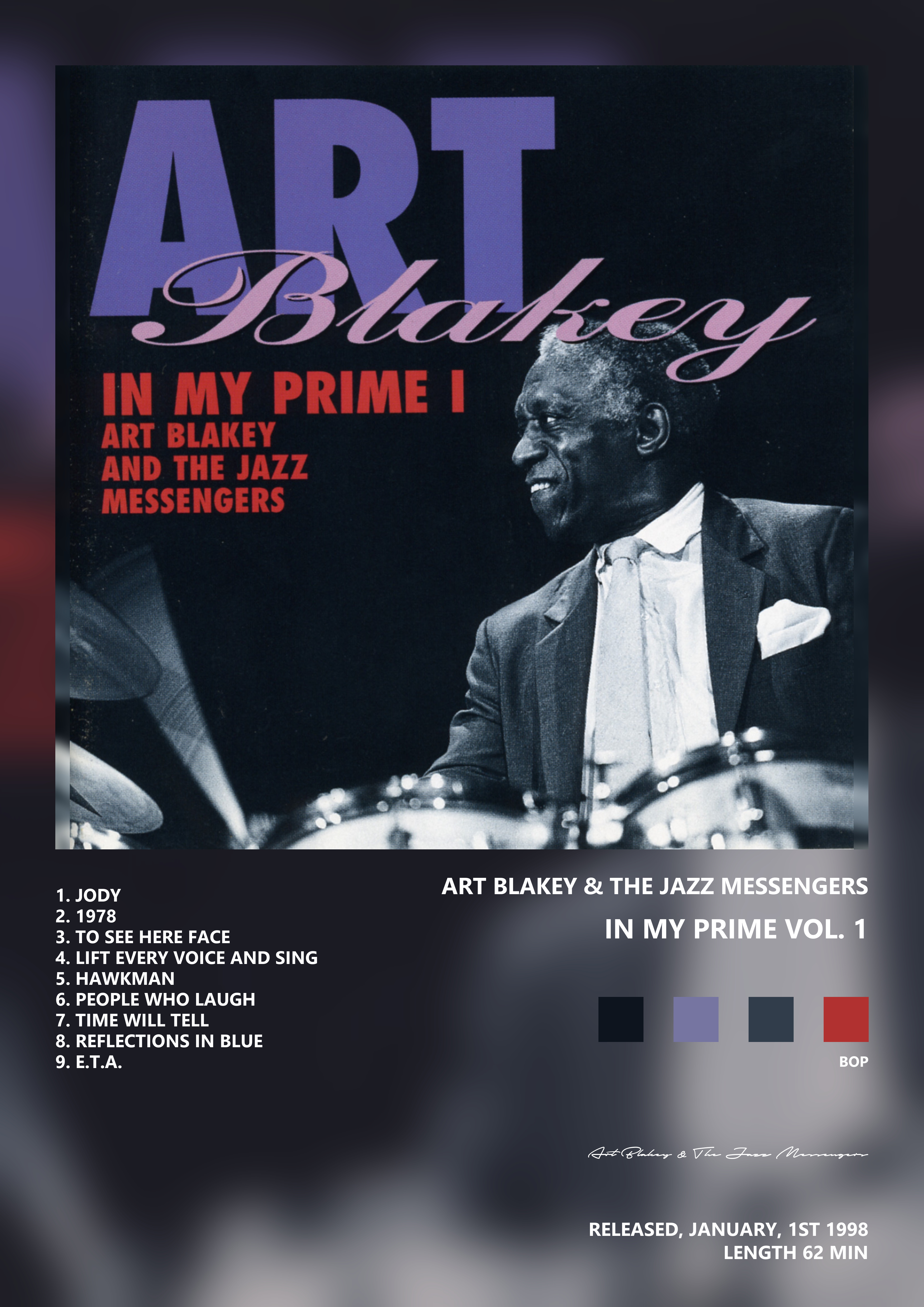 Music poster: Art Blakey The Jazz Messengers - In My Prime Vol 1