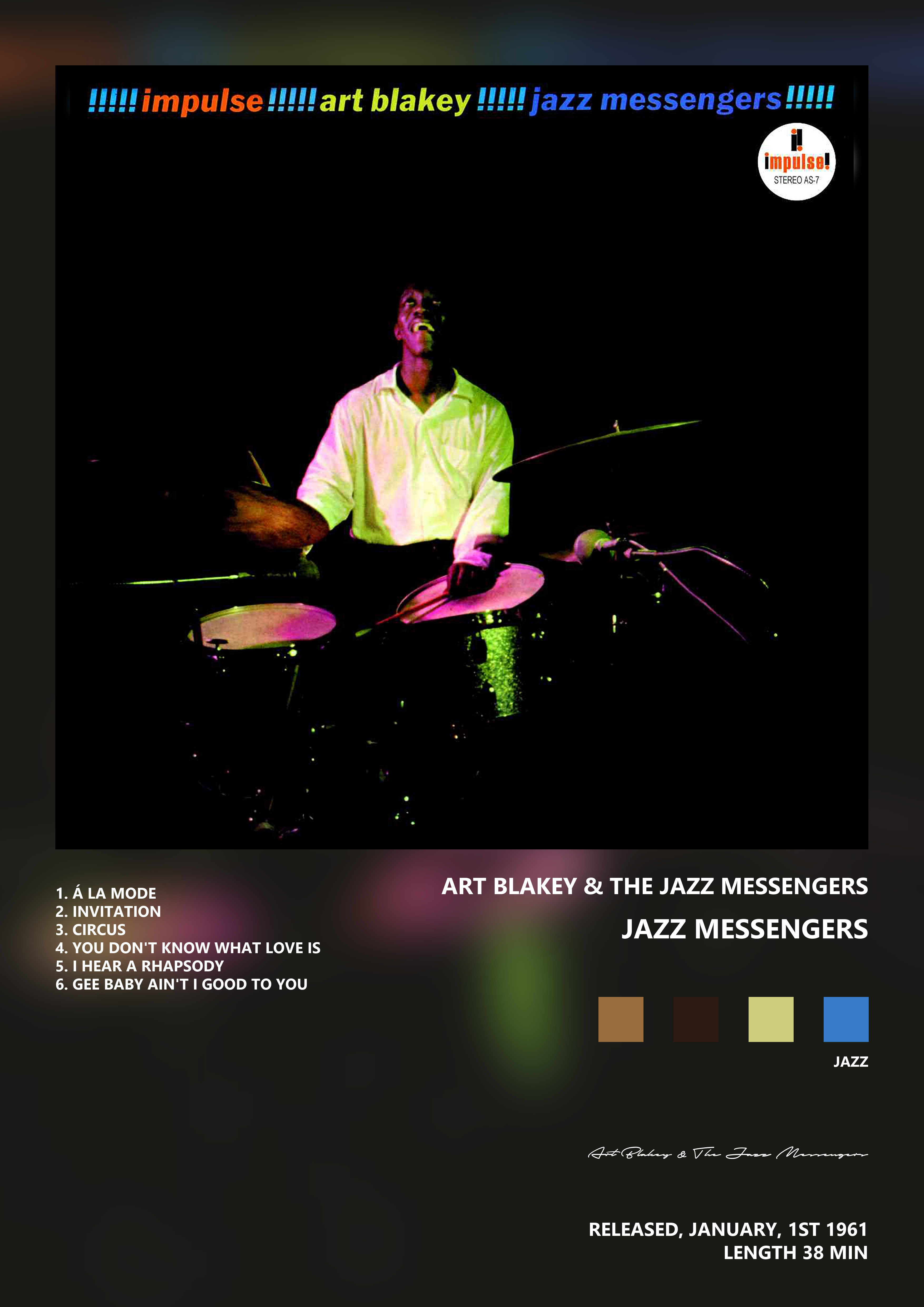 Music poster: Art Blakey The Jazz Messengers - Jazz Messengers
