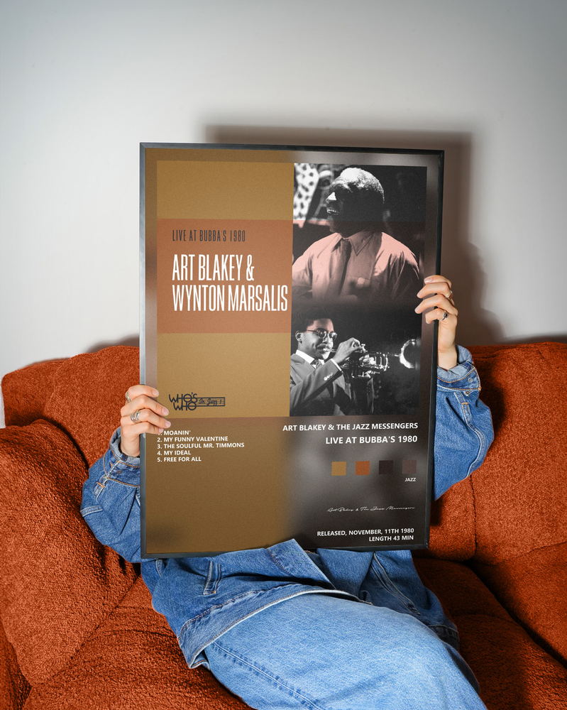 Music poster: Art Blakey The Jazz Messengers - Live at Bubbas 1980