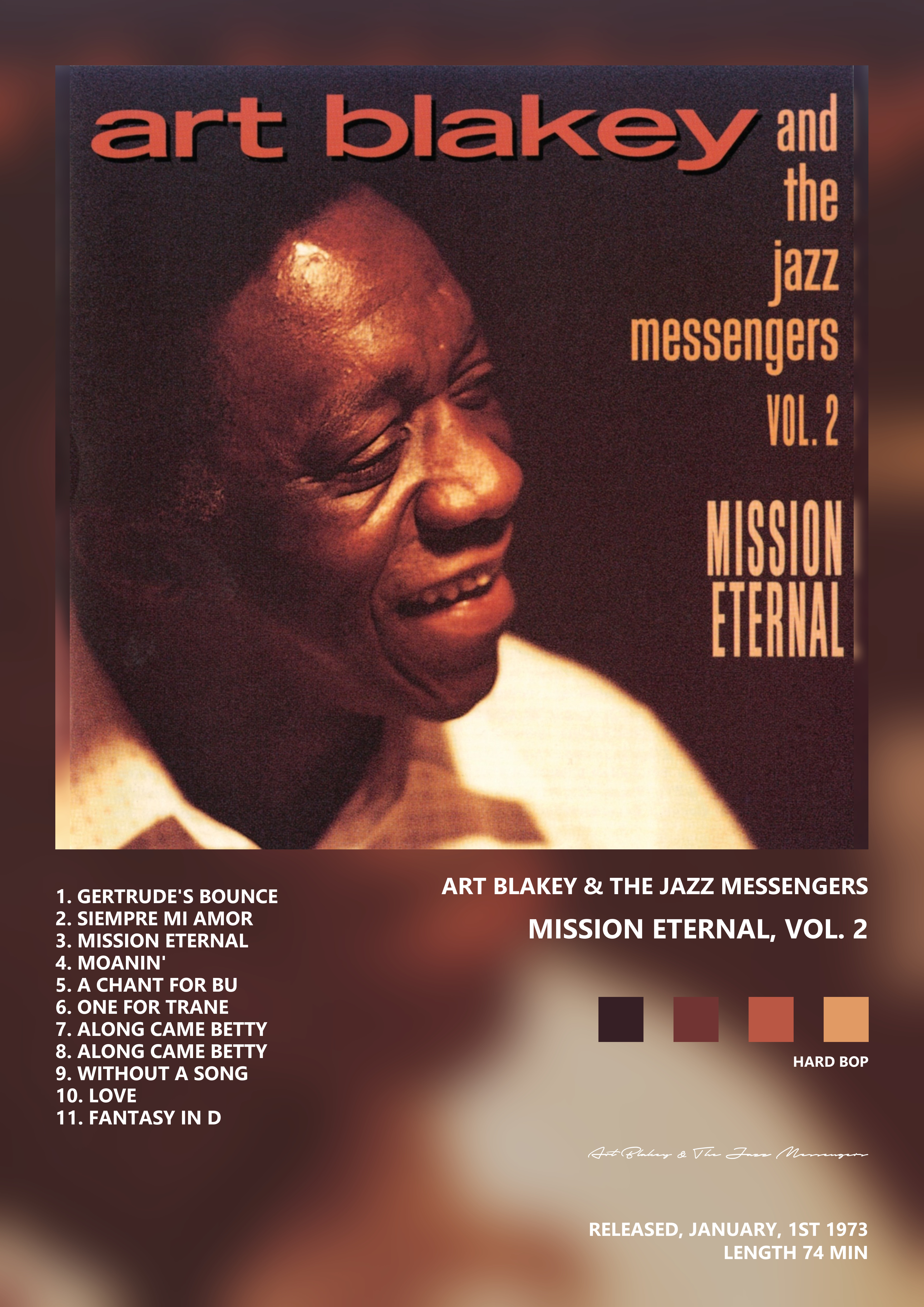 Music poster: Art Blakey The Jazz Messengers - Mission Eternal Vol 2